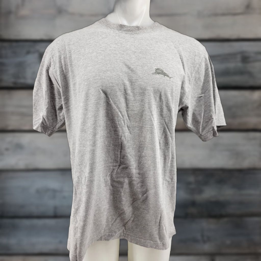 Tommy Bahama Tommy Bahama Relax T-Shirt Men’s Size Medium Gray Cotton Blend Bucket List Beer Crew Neck Short Sleeve Solid Graphic Print Adults Mens Size US M / EU 48-50 / 2 - 1 Thumbnail