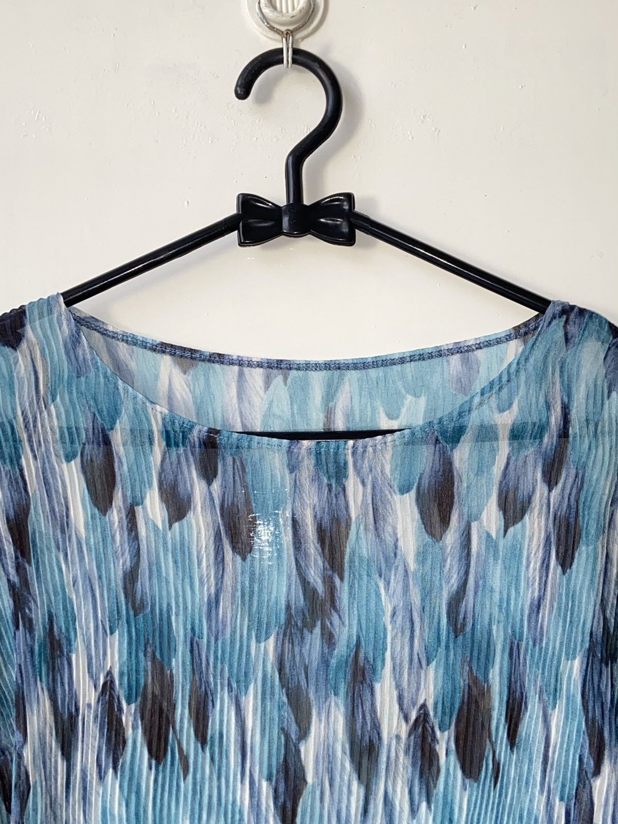 Designer × Japanese Brand PLEATSME Blue Pleats Long Sleeve T-shirt Size US XS / EU 42 / 0 - 11 Thumbnail