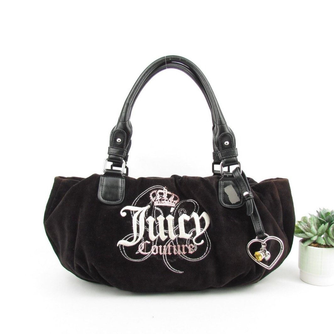 Juicy Couture Juicy Couture Y2K Velour Heart Charm Bag Size ONE SIZE - 1 Thumbnail