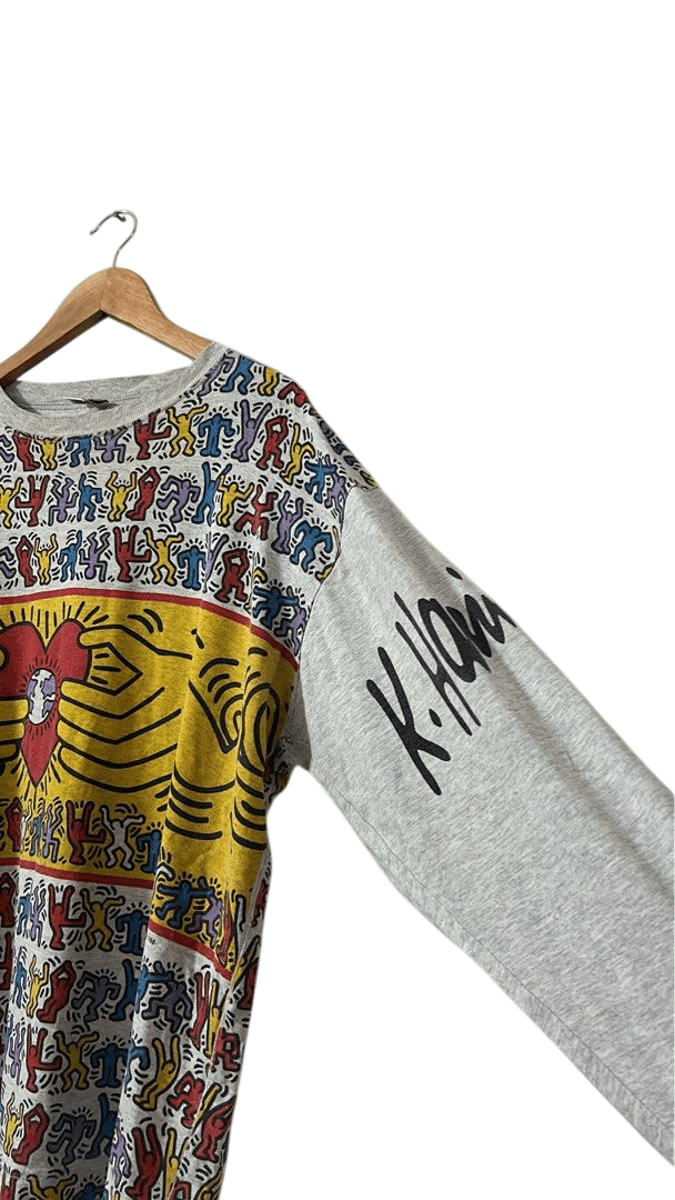 Andy Warhol × Keith Haring × Vintage Vintage 90s Keith Haring Popart Ovp Longsleeves Size US M / EU 48-50 / 2 - 5 Thumbnail