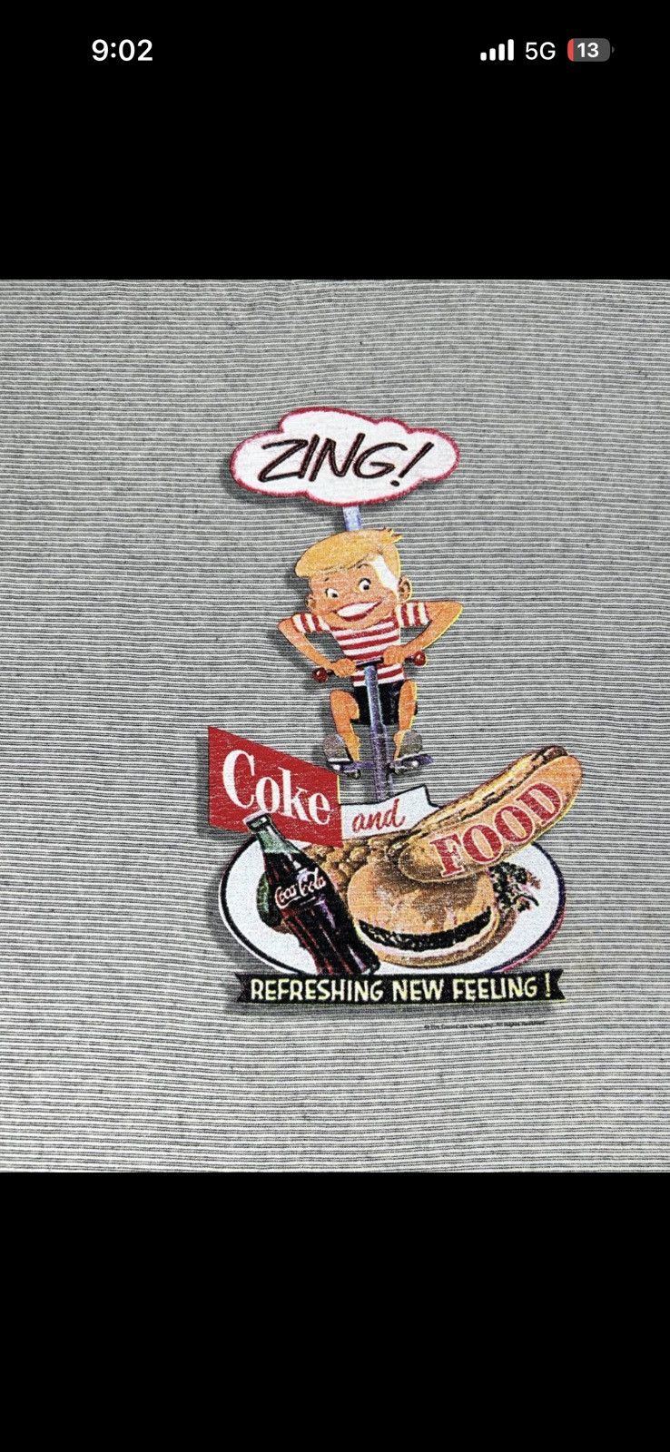 Coca Cola Vintage 90s Coca Cola Bike Boy Tees Size US L / EU 52-54 / 3 - 3 Thumbnail