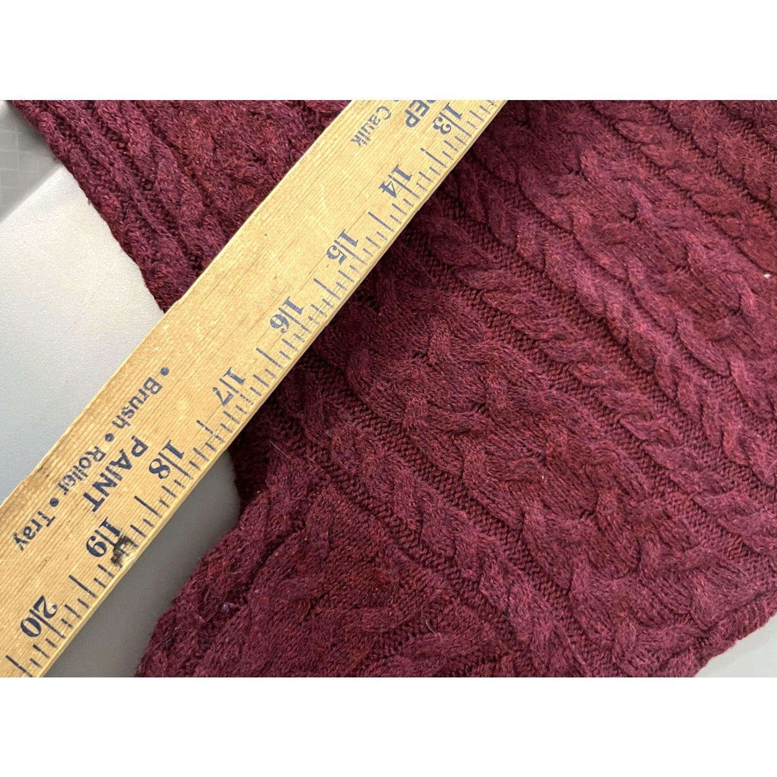 American Eagle Outfitters American Eagle Outfitters Sweater Women M Maroon Cable-Knit Round Neck Pullover Cotton Wool Acrylic Nylon Size M / US 6-8 / IT 42-44 - 6 Thumbnail