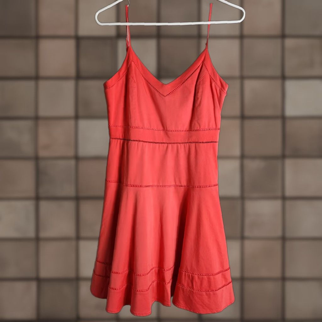 Parker Parker Dress Womens Red Coral Gunther Fit & Flare Mini Dress-Size M Size M / US 6-8 / IT 42-44 - 1 Thumbnail