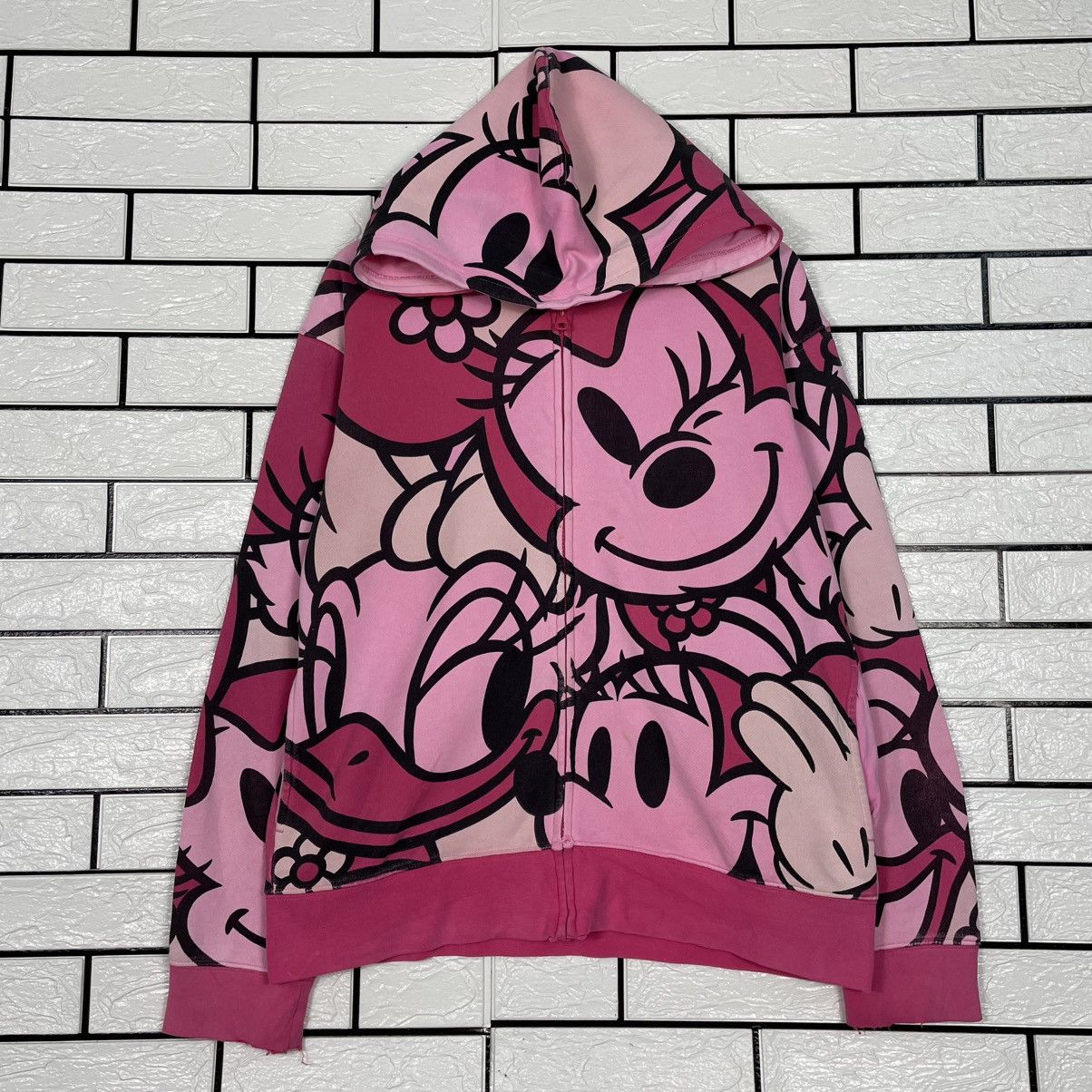 Japanese Brand Tokyo Disney Resort Minnie Mouse Fullprint Zipper Hoodie Size M / US 6-8 / IT 42-44 - 1 Thumbnail
