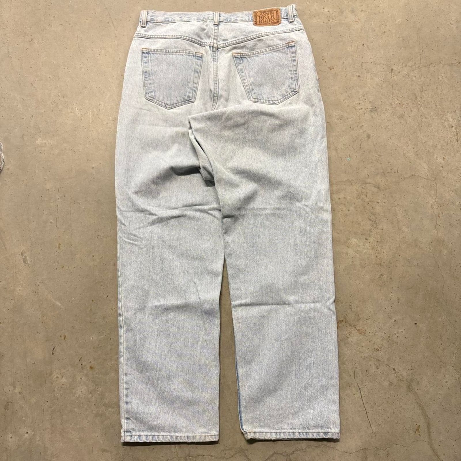 Japanese Brand × Vintage Crazy Vintage Y2K Canyon River Blues Loose Baggy Denim Jeans Size US 34 / EU 50 - 4 Thumbnail