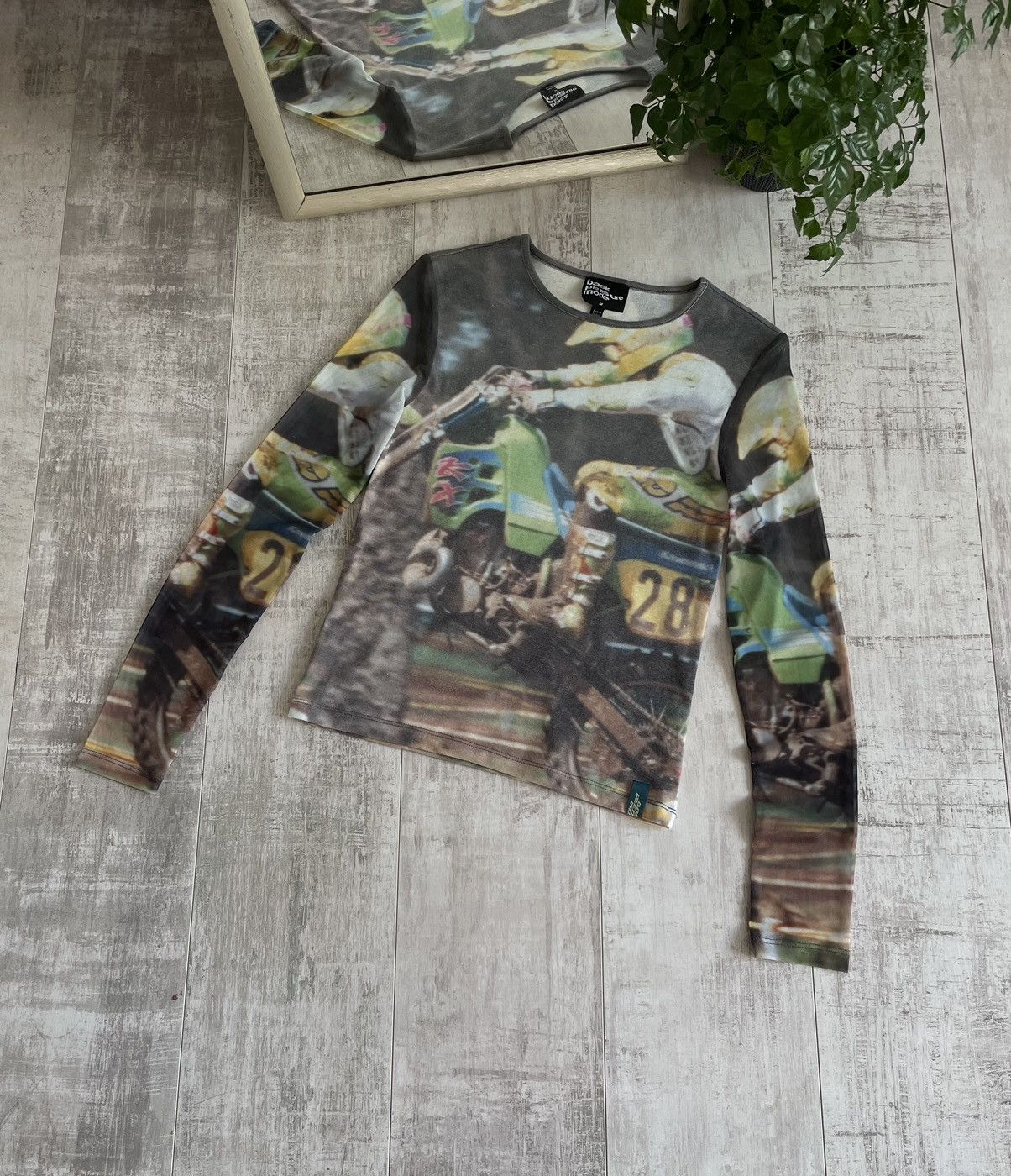 If Six Was Nine × Japanese Brand Basic Pleasure Mode Y2K Japan Mesh Long Sleeve Rider JPG Size M / US 6-8 / IT 42-44 - 1 Thumbnail