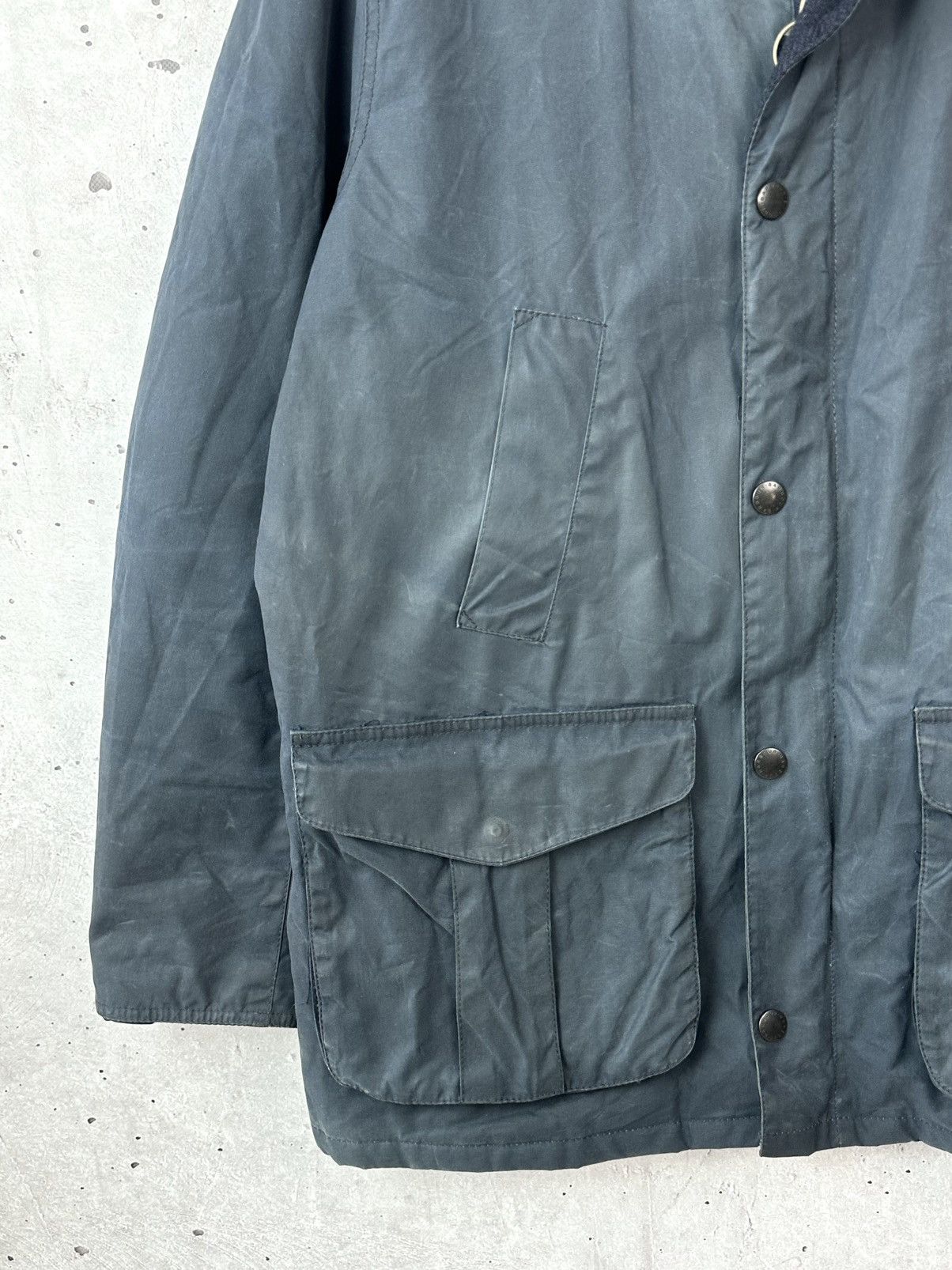 Barbour Barbour Hereford Wax Cotton Dark Green Men’s Zip Jacket Size US XL / EU 56 / 4 - 4 Thumbnail