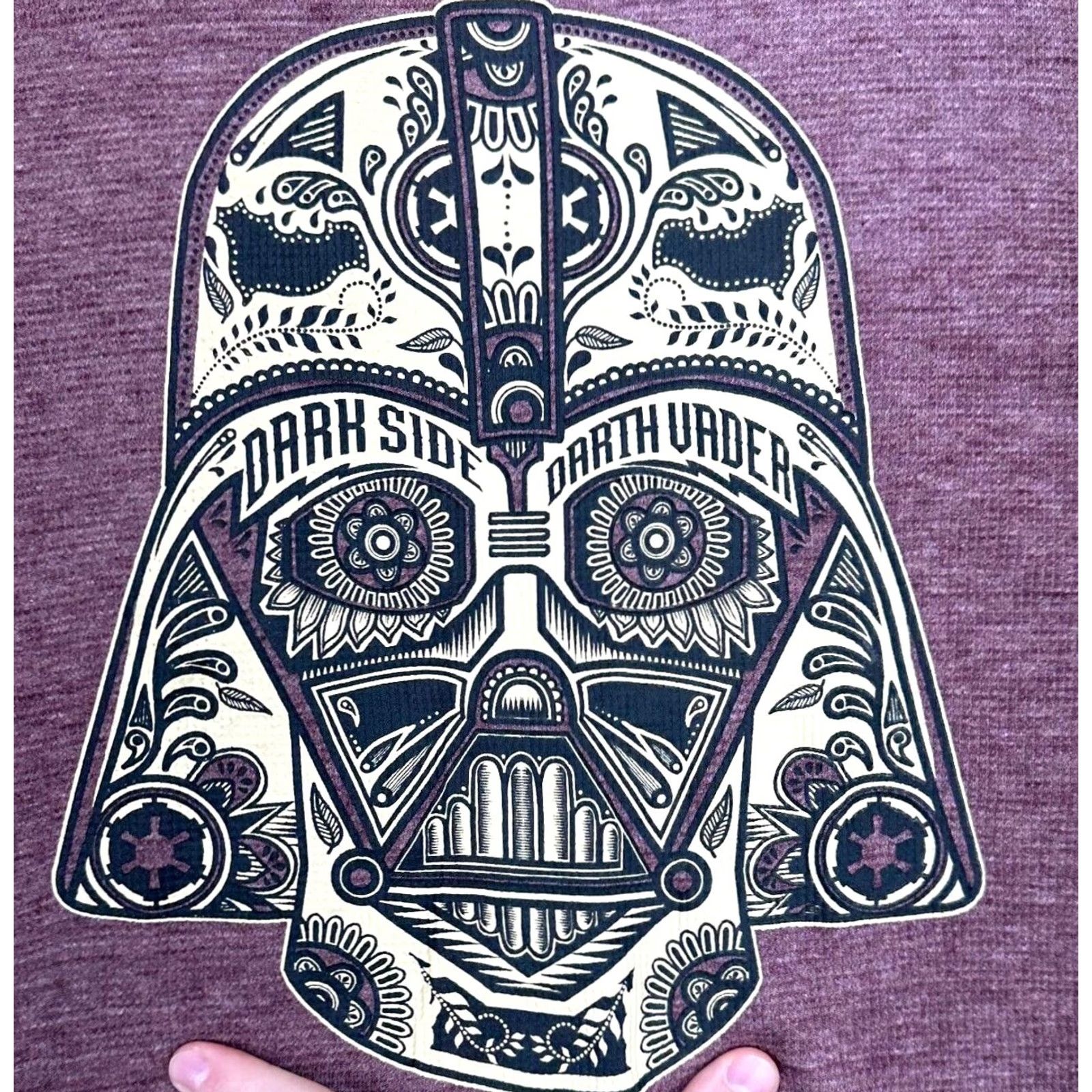 Vintage VINTAGE Star Wars Sweater Men Large Maroon Darth Vader Thermal Waffle-Knit Fifth Sun NEW Size US L / EU 52-54 / 3 - 5 Thumbnail