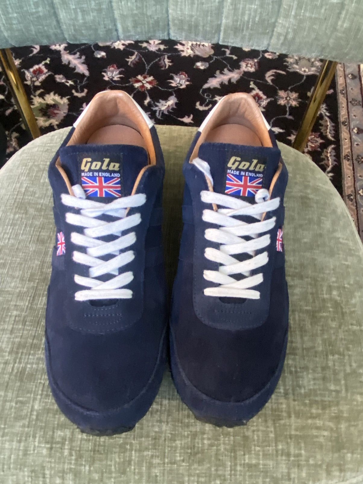 Gola Gola Track 317 Black Suede Sz 10 1905 Made In England Rare Size US 10 / EU 43 - 2 Thumbnail
