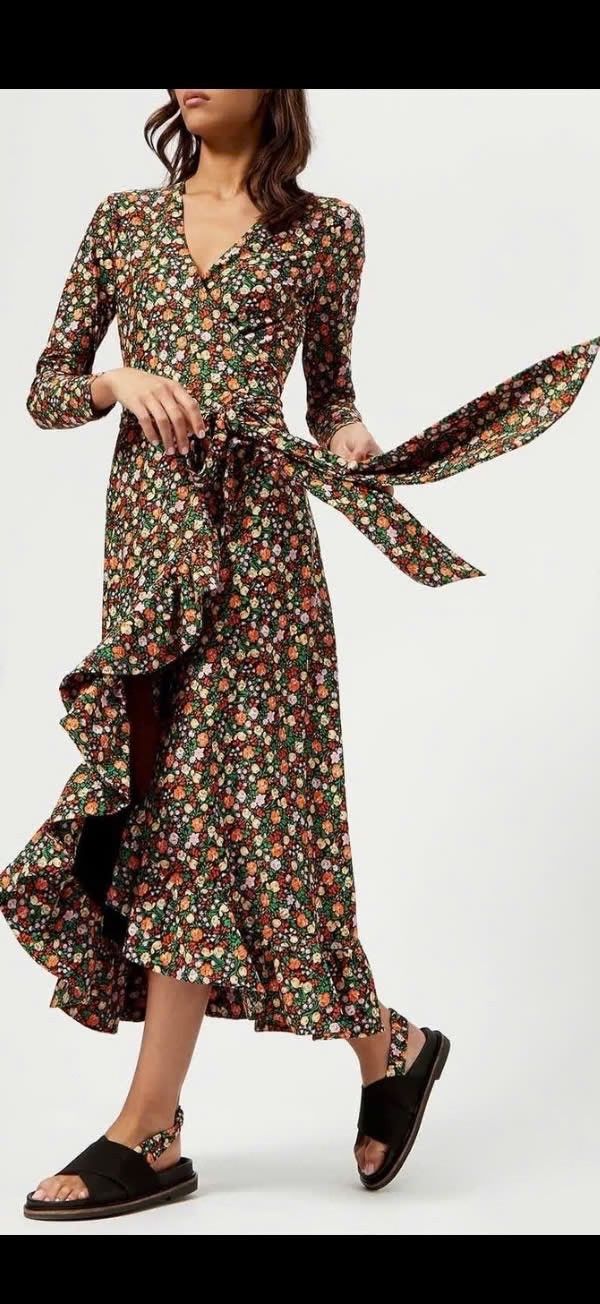 Ganni Unique Ganni Alameda Floral Long Dress Size XS / US 0-2 / IT 36-38 - 13 Thumbnail