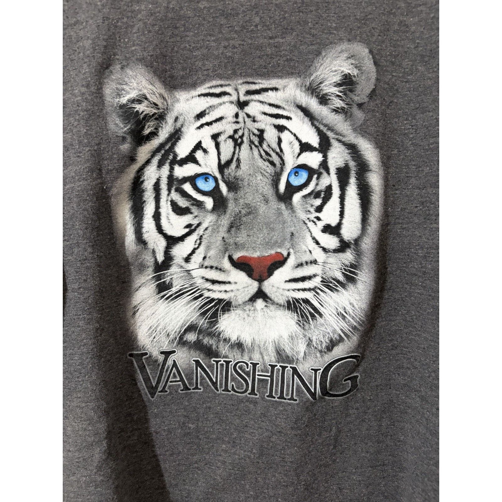 Other Vtg Vanishing White Tiger Shirt Sz 2XL Gray Single Stitch Size US XXL / EU 58 / 5 - 2 Thumbnail