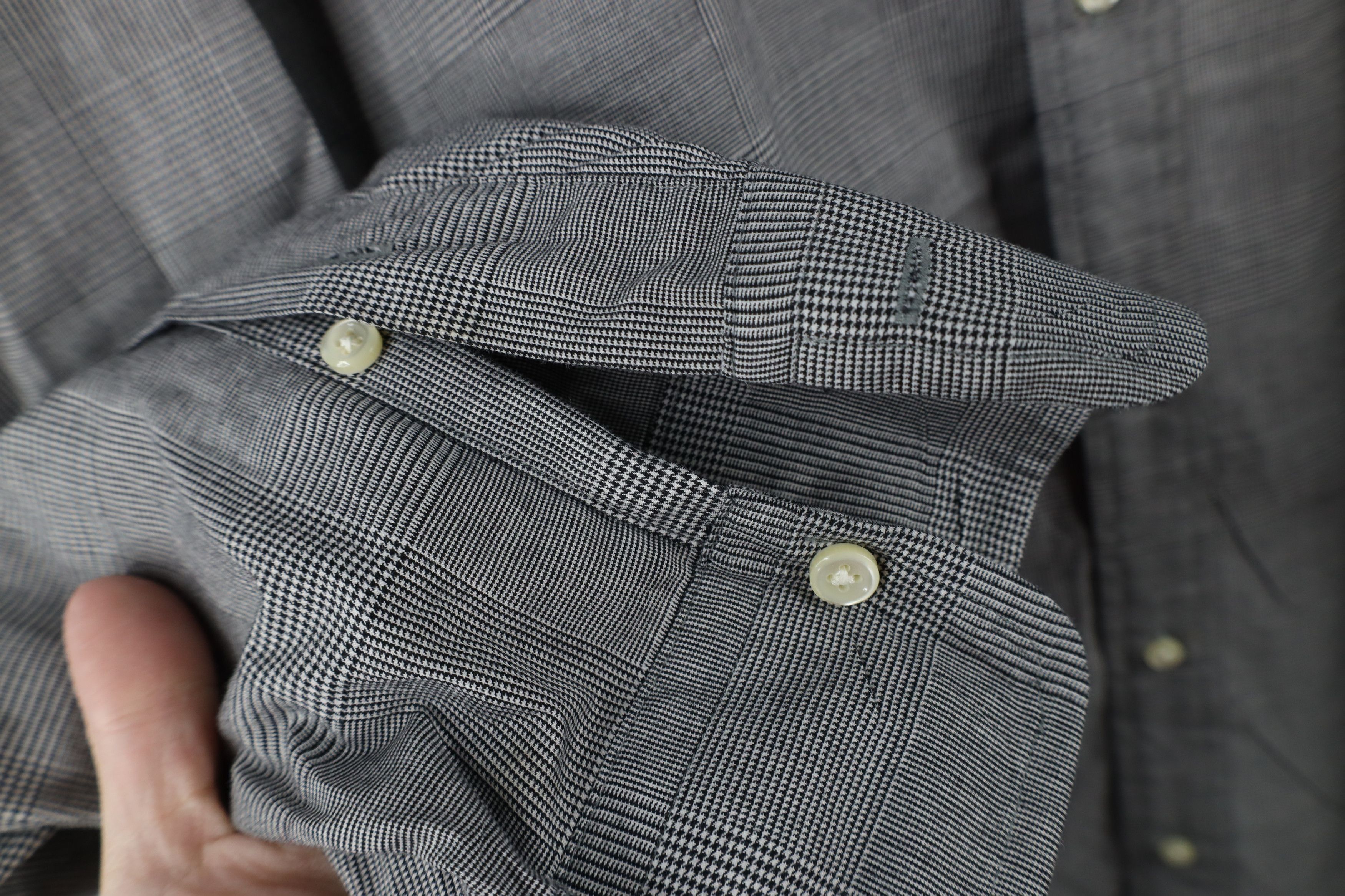 Ralph Lauren × Vintage Vintage 90s Ralph Lauren Houndstooth Plaid Button Shirt Size US XXL / EU 58 / 5 - 5 Thumbnail