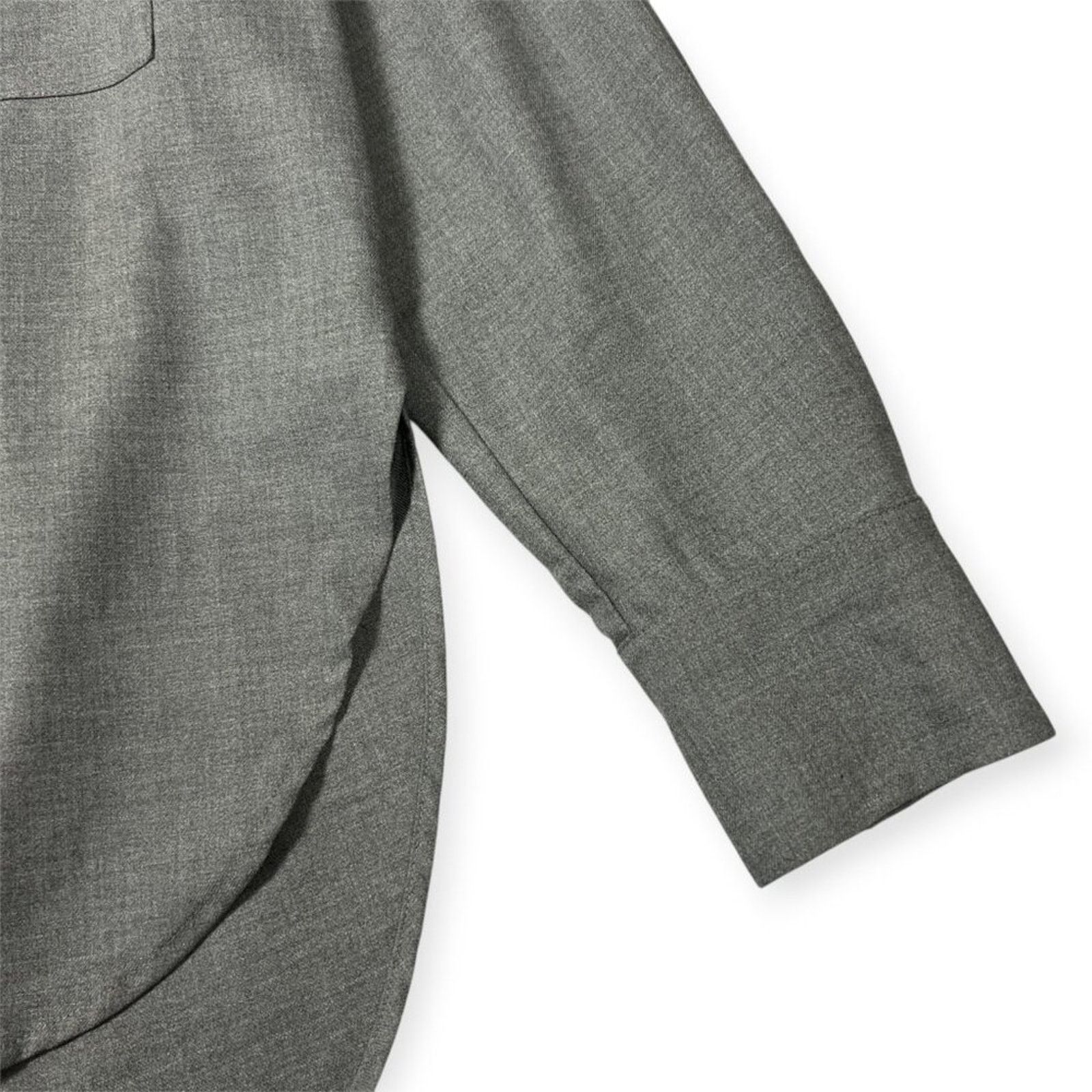Enza Costa ENZA COSTA Oversized Button Down Shirt Size 1 Small Gray USA Size S / US 4 / IT 40 - 13 Thumbnail