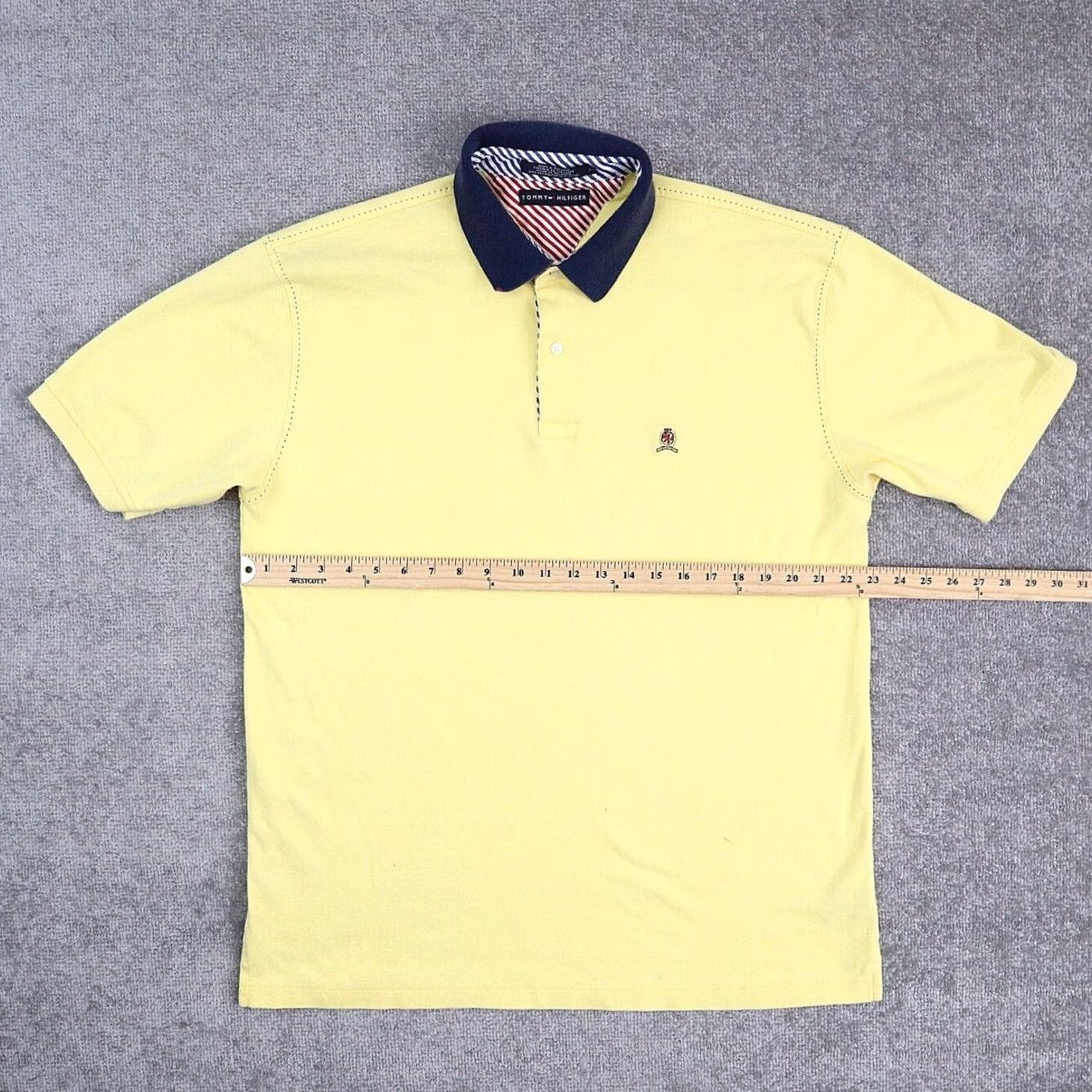 Tommy Hilfiger Tommy Hilfiger XL Yellow Short Sleeve Polo Shirt Size US XL / EU 56 / 4 - 4 Thumbnail