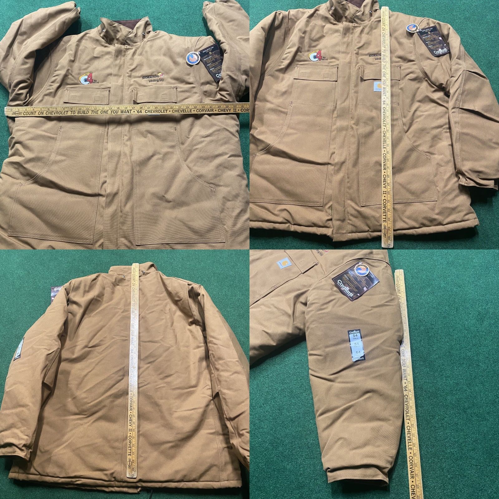 Carhartt VINTAGE Carhartt Jacket Mens 54 Tan Work USA MADE Quilted 3-in-1 Coat Coat Jacket Brown Cotton Lined Polyester Canvas Short Zip 90s Retro Mens Size US L / EU 52-54 / 3 - 8 Thumbnail