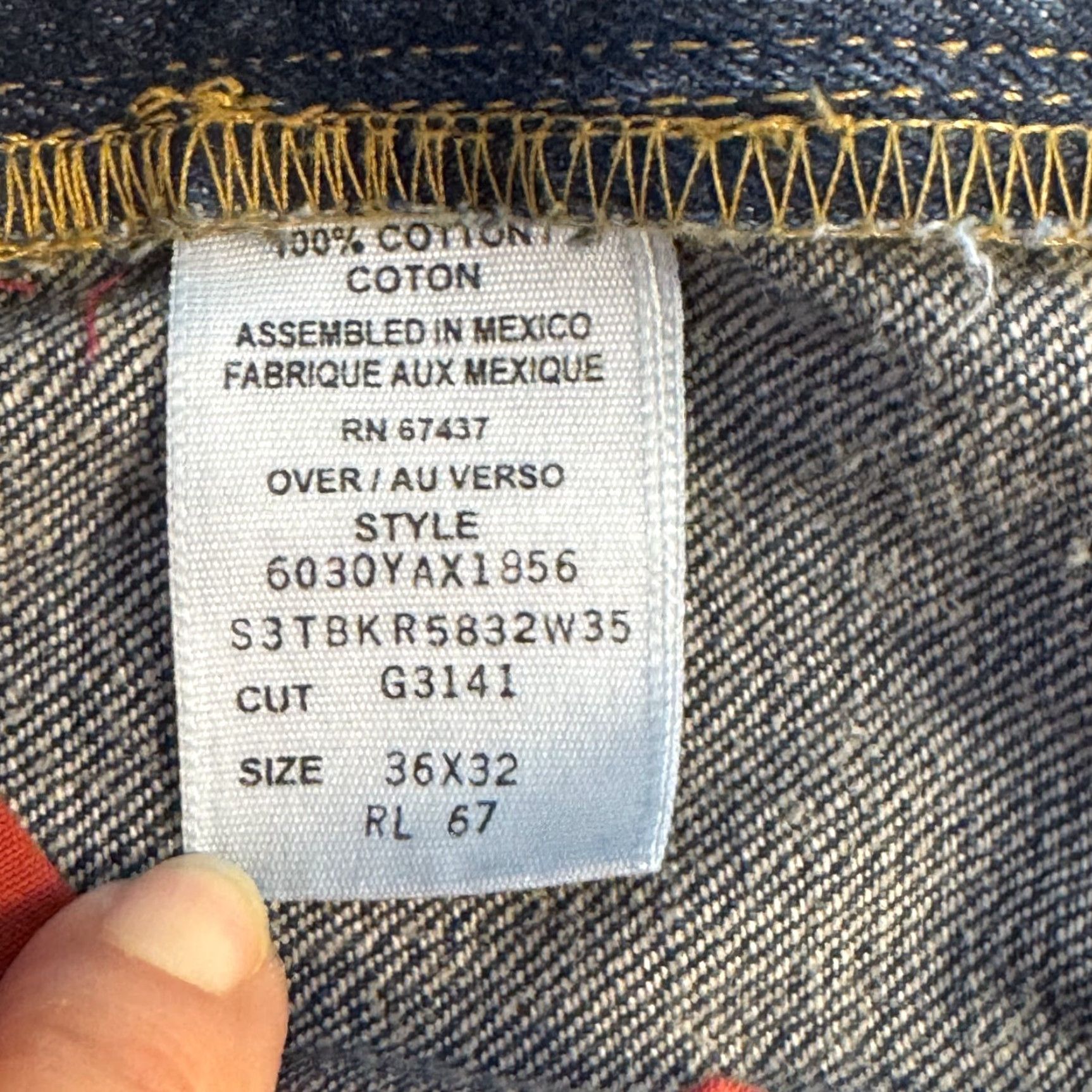 Polo Ralph Lauren Ralph Lauren Polo Jeans Mens 36 X 32 Blue Denim High-Rise Straight Leg Jeans Vintage No Size US M / EU 48-50 / 2 - 6 Thumbnail