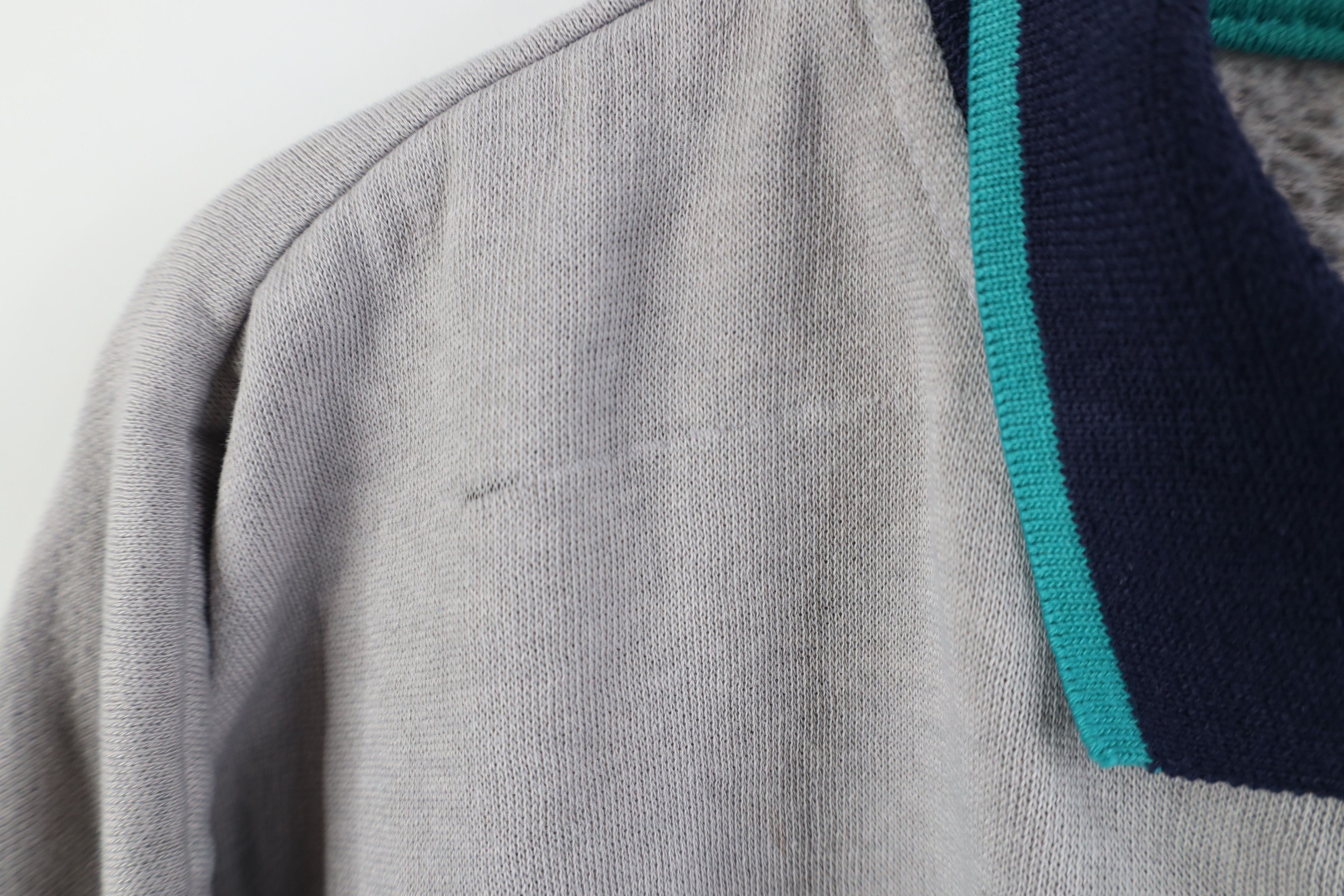 Vintage Vintage 90s Streetwear Striped Boxy Fit Collared Sweatshirt Size US XL / EU 56 / 4 - 8 Thumbnail