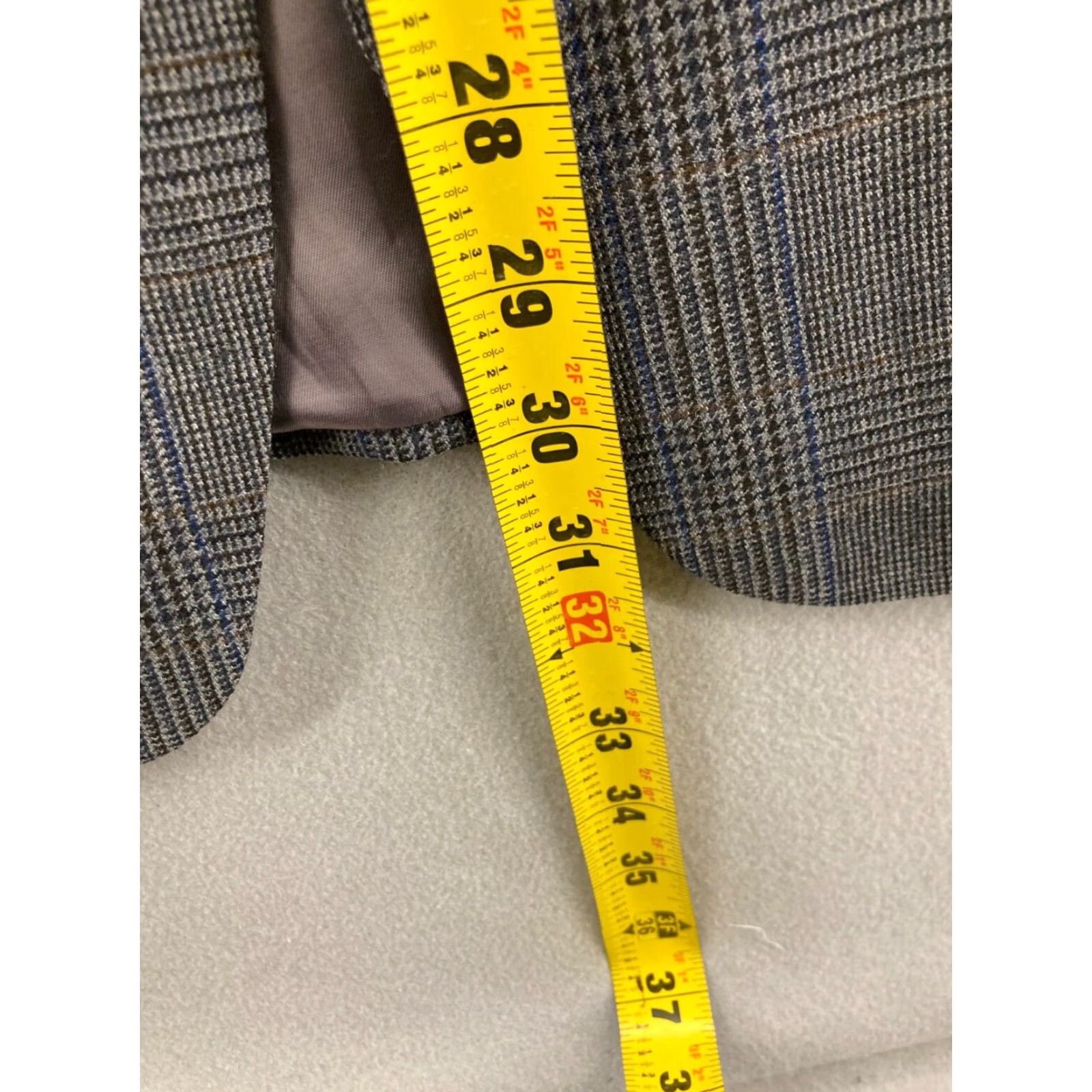 Ralph Lauren Lauren Ralph Lauren Blazer Mens 42R Gray Glen Plaid Wool Sport Coat 2-Button Regular Fit Size 42R - 5 Thumbnail