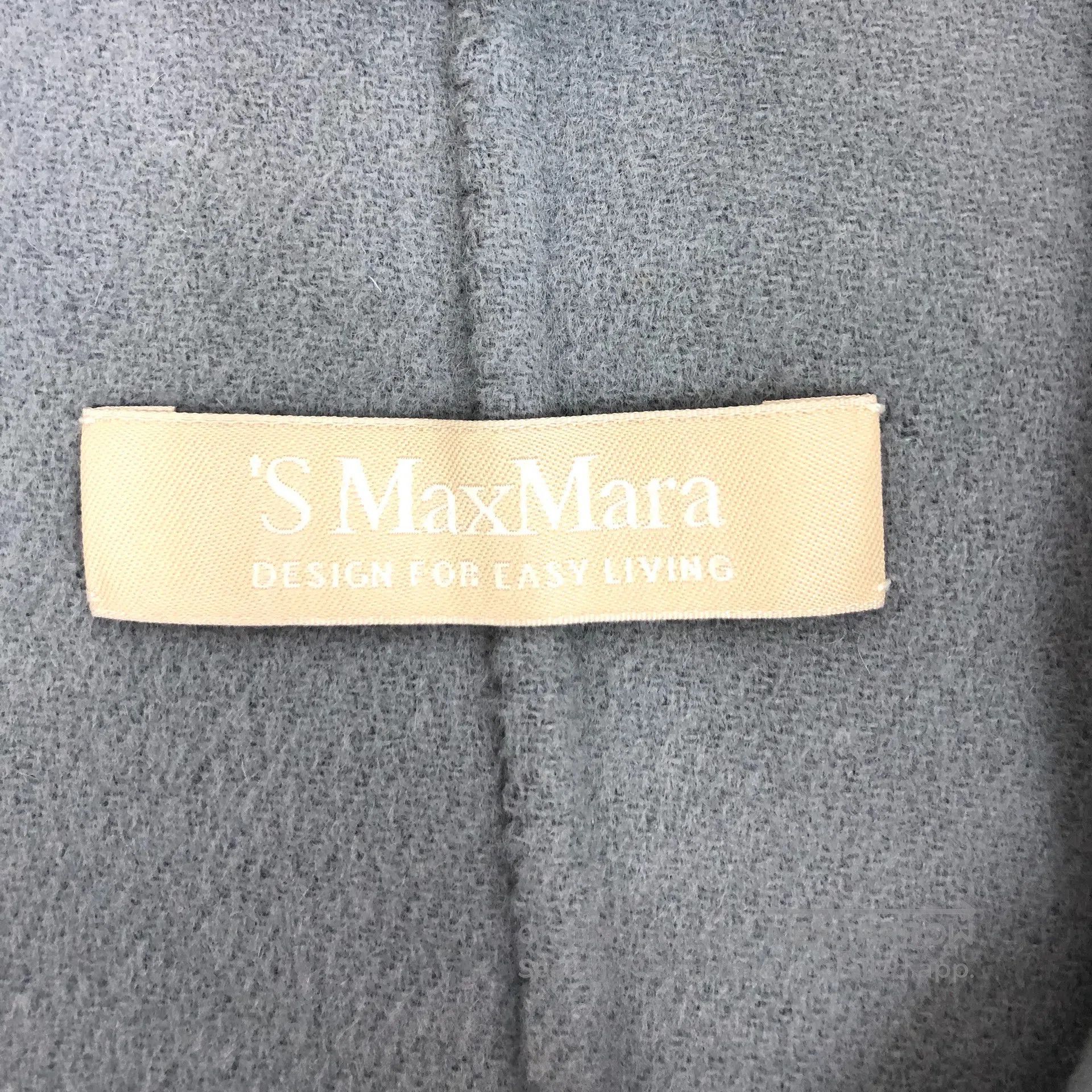 Max Mara Max Mara Blue Wool Collar Single-Breasted Long-Sleeve Coat Size S / US 4 / IT 40 - 5 Thumbnail