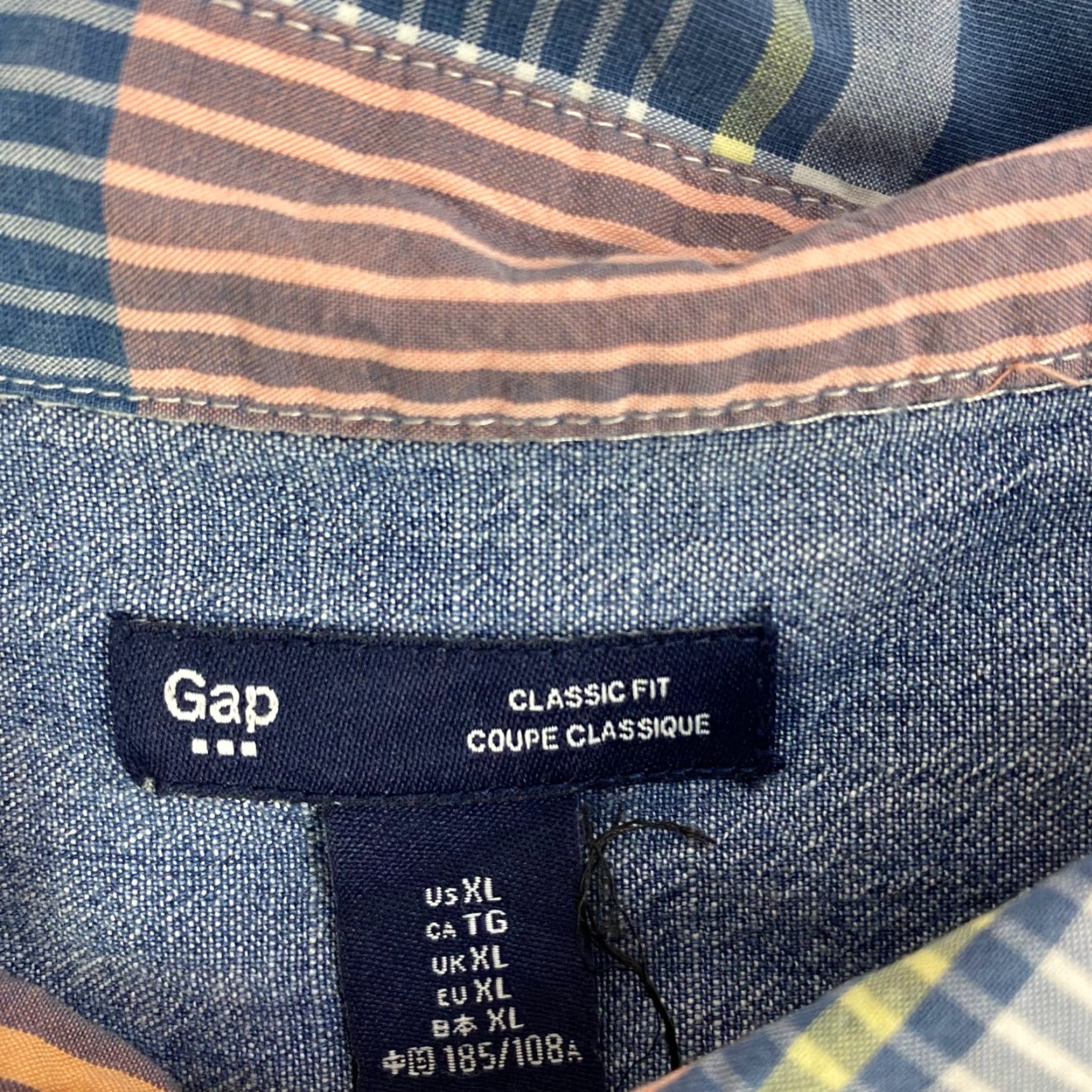 Gap Gap Mens Button-Up Shirt Plaid Check Long Sleeve 100% Cotton XL Classic Fit Casual Size US XL / EU 56 / 4 - 4 Thumbnail