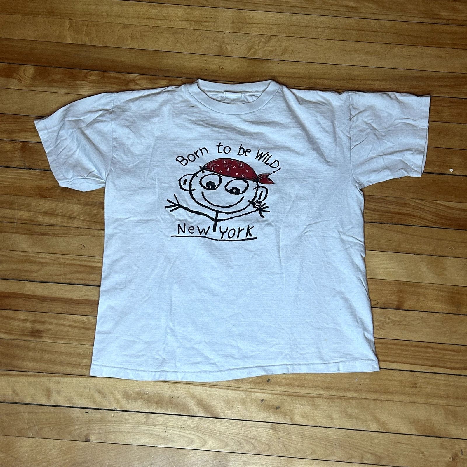 Vintage Vintage Born to be Wild New York T-Shirt Youth Large Size US XS / EU 42 / 0 - 1 Thumbnail