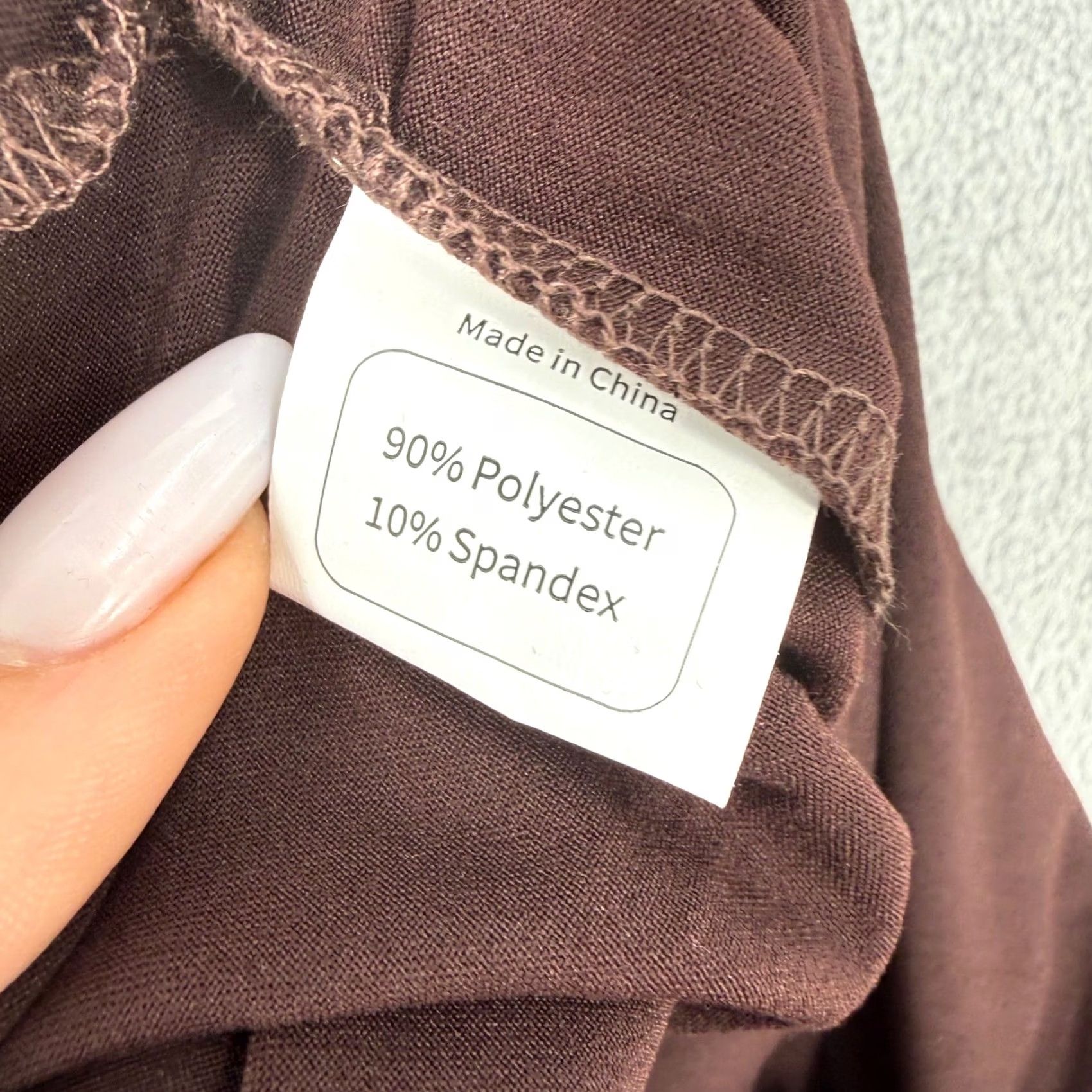 Vintage Daceslon Womens Yoga Joggers Dark Coffee Brown Crossover Waist Pockets Size L Size 42" / US 20 - 6 Thumbnail