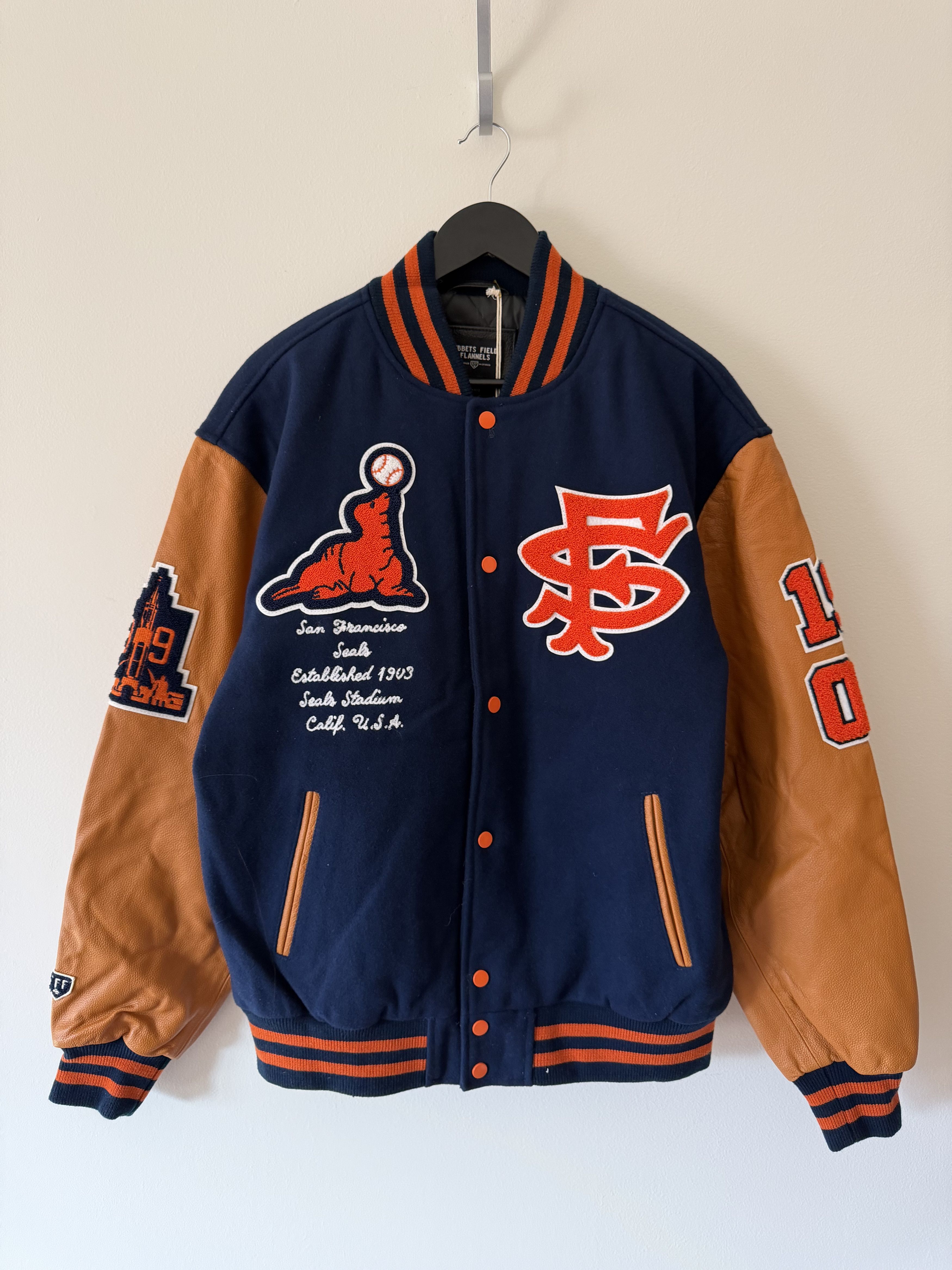 Ebbets Field Flannels Ebbets Field Flannels San Francisco Seals DNA Varisty Jacket Size US L / EU 52-54 / 3 - 1 Thumbnail