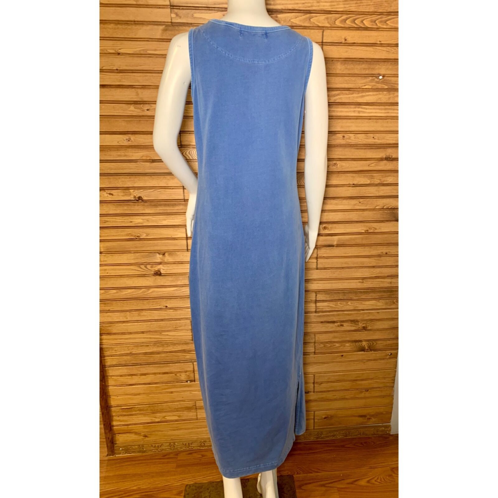 Other Vtg 90s Dusty Blue Marsh Landing Maxi Body Con Tshirt Dress Size S / US 4 / IT 40 - 9 Thumbnail