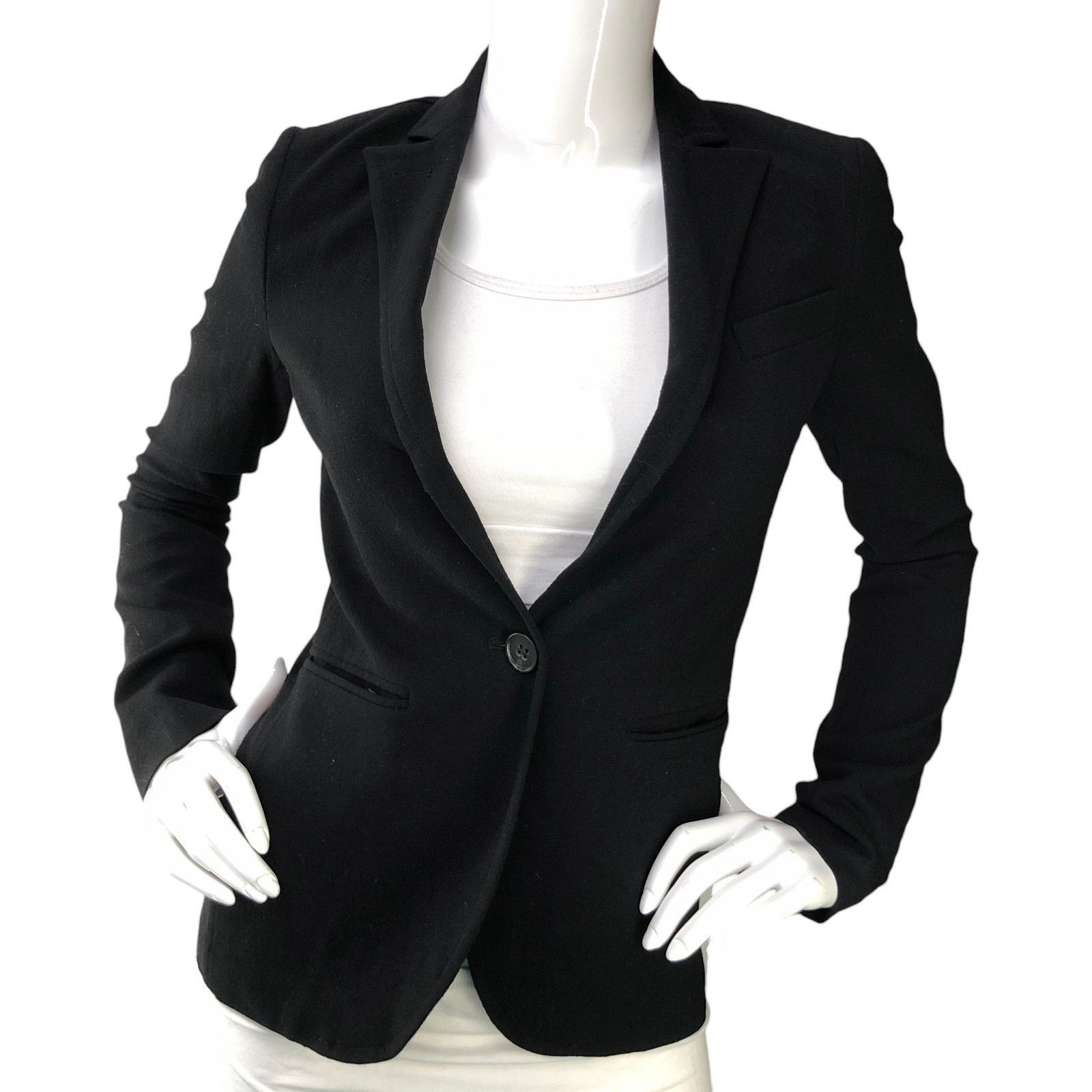 Theory Theory Women Size 0 Blazer Single Breasted Vintage Black Size XS / US 0-2 / IT 36-38 - 11 Thumbnail