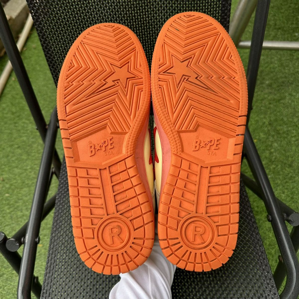 Bape Bape Sta SK8 Low Orange Red Size US 10 / EU 43 - 5 Thumbnail