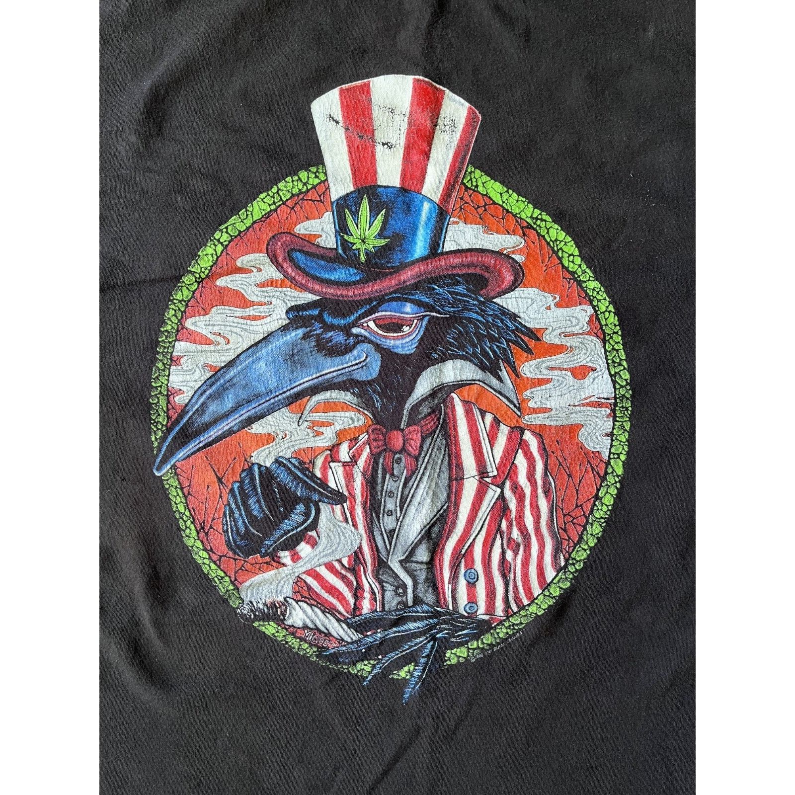 Hanes × Vintage Vintage 1993 Black Crowes High As The Moon Tour Shirt XL Size US XL / EU 56 / 4 - 2 Thumbnail