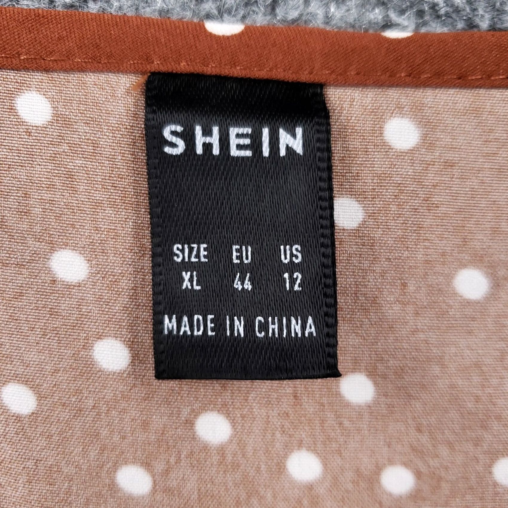 Shein Shein Dress Women Brown A-Line Knee Length Polka Dots Short Sleeves Polyester 12 Size 34" / US 12 / IT 48 - 3 Thumbnail