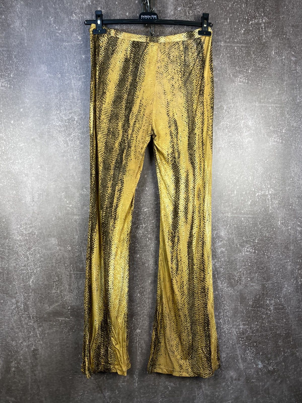 If Six Was Nine × Just Cavalli × Vintage Roberto Just Cavalli Women Snake Print Flared Jeans Pants Size 30" / US 8 / IT 44 - 2 Thumbnail