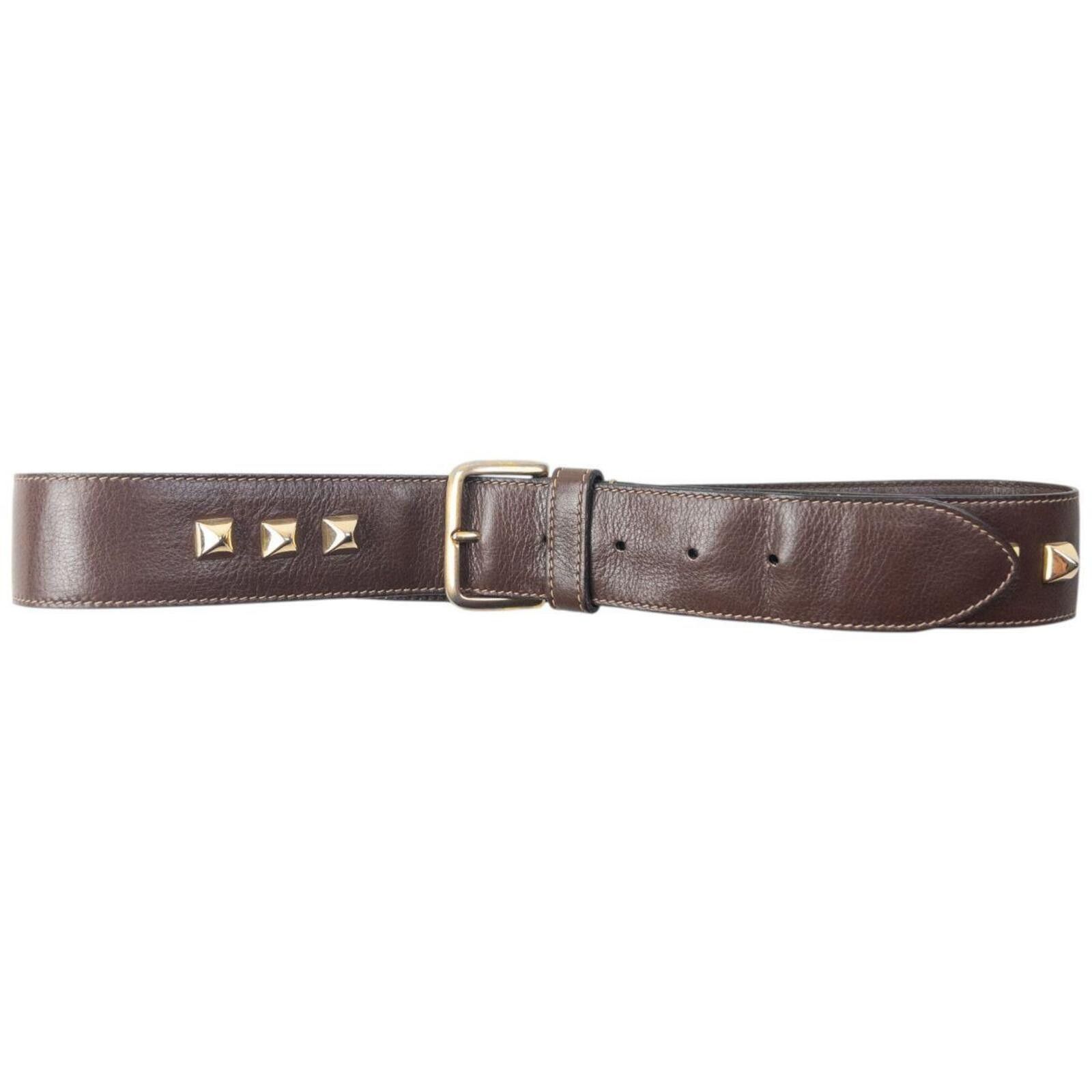 Prada Vintage 90s Prada Studded Leather Belt Size M Size ONE SIZE - 2 Thumbnail