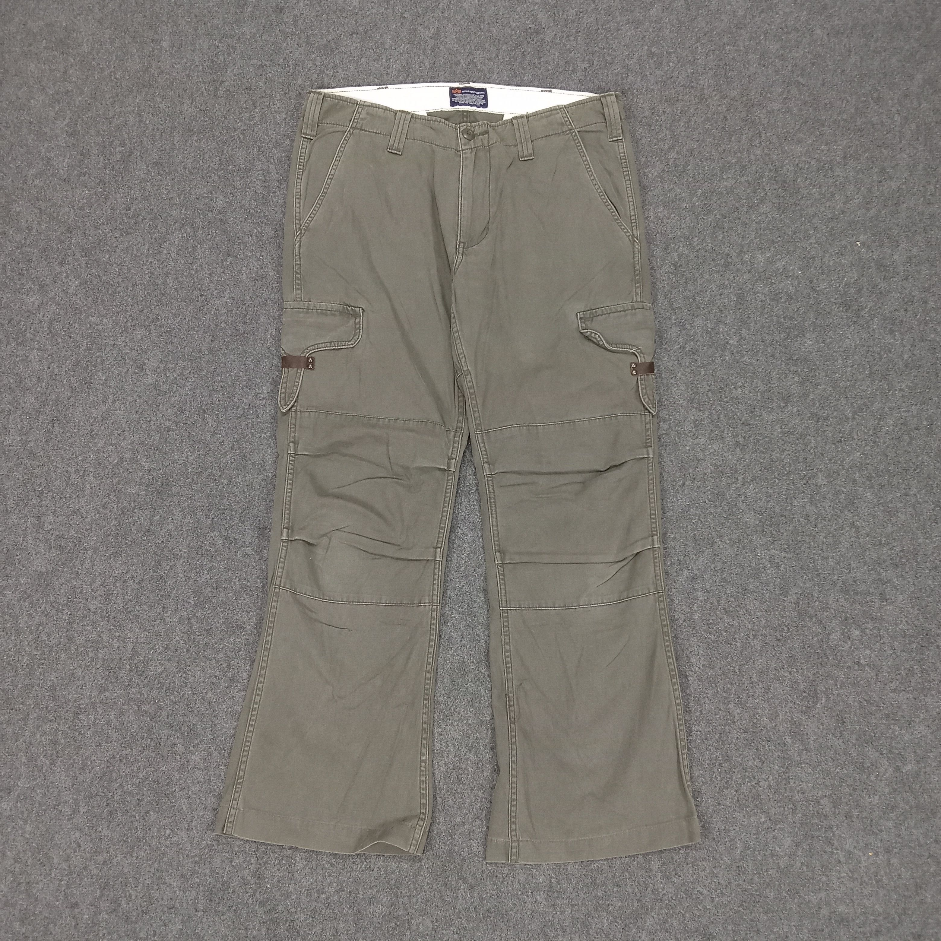 Alpha Industries × Vintage Alpha Industries Military Style Cargo Pants Size US 35 - 1 Thumbnail