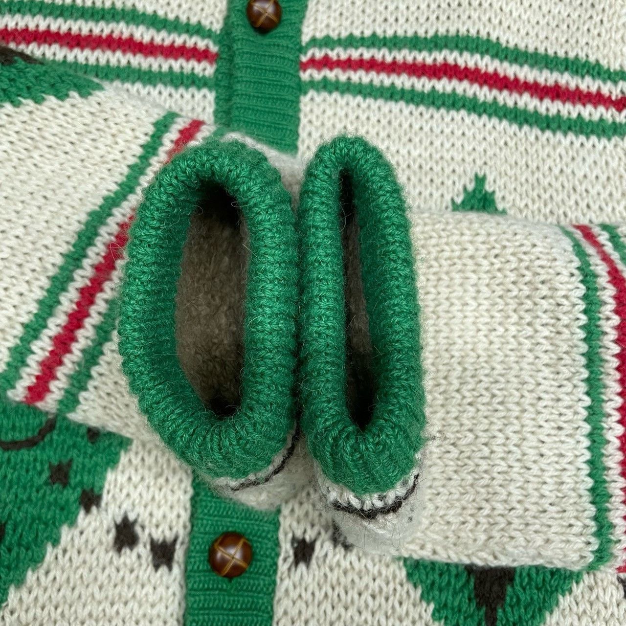 Gucci Gucci White and green new wooden buckle knitted jacket 2501 Size US M / EU 48-50 / 2 - 4 Thumbnail