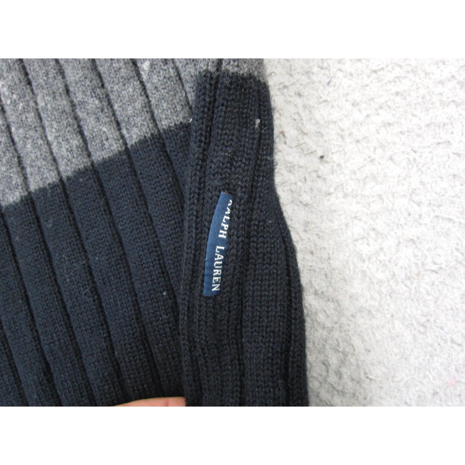 Chaps VINTAGE Ralph Lauren Chaps Sweater Mens Adult M Black Stripe Wool Knit Pullover Crew Neck Long Sleeve Casual 90s USA Fall Winter Size US M / EU 48-50 / 2 - 5 Thumbnail