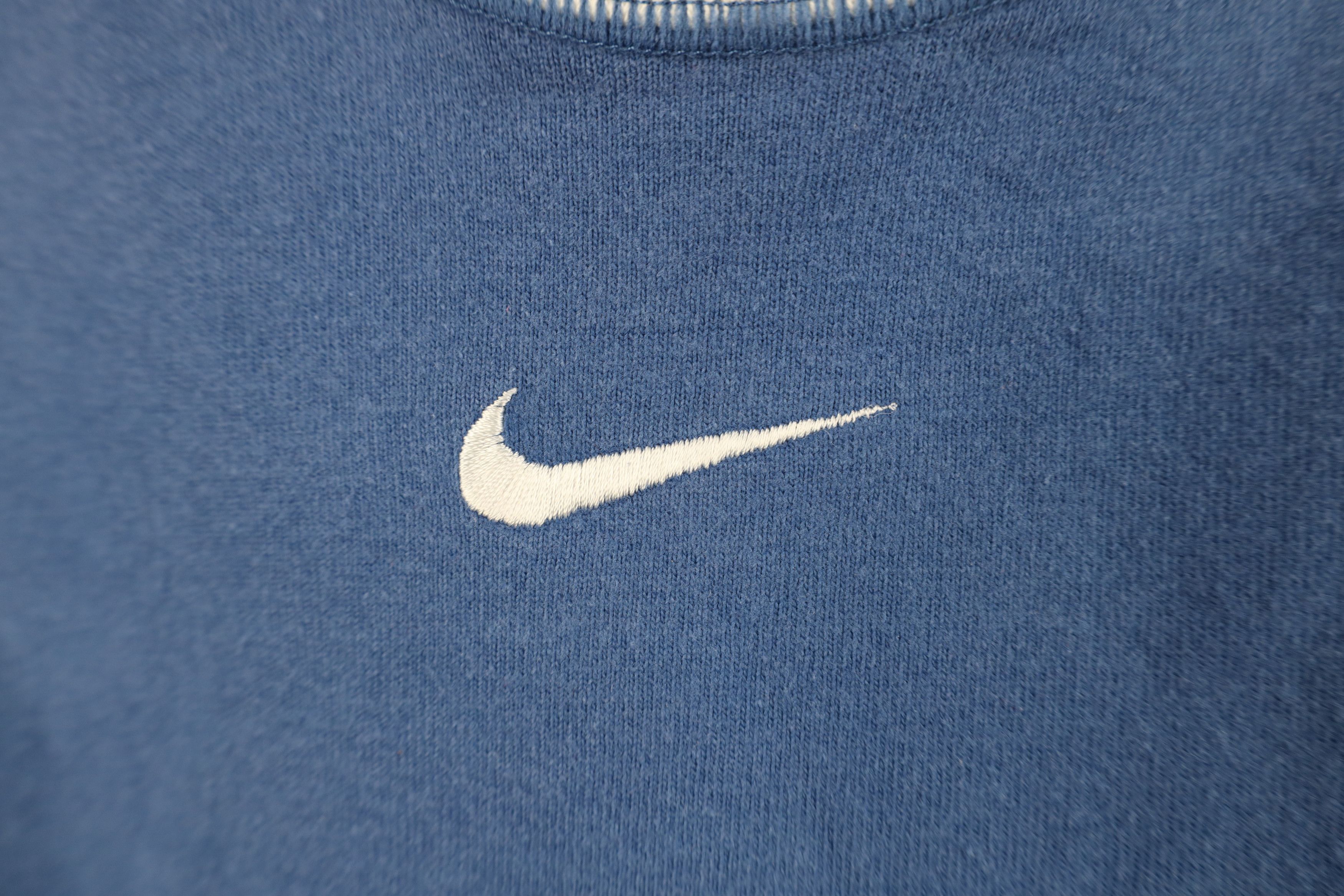 Nike Vintage 90s Nike Swoosh Heavy Knit Ringer T-Shirt Blue Size US L / EU 52-54 / 3 - 4 Thumbnail