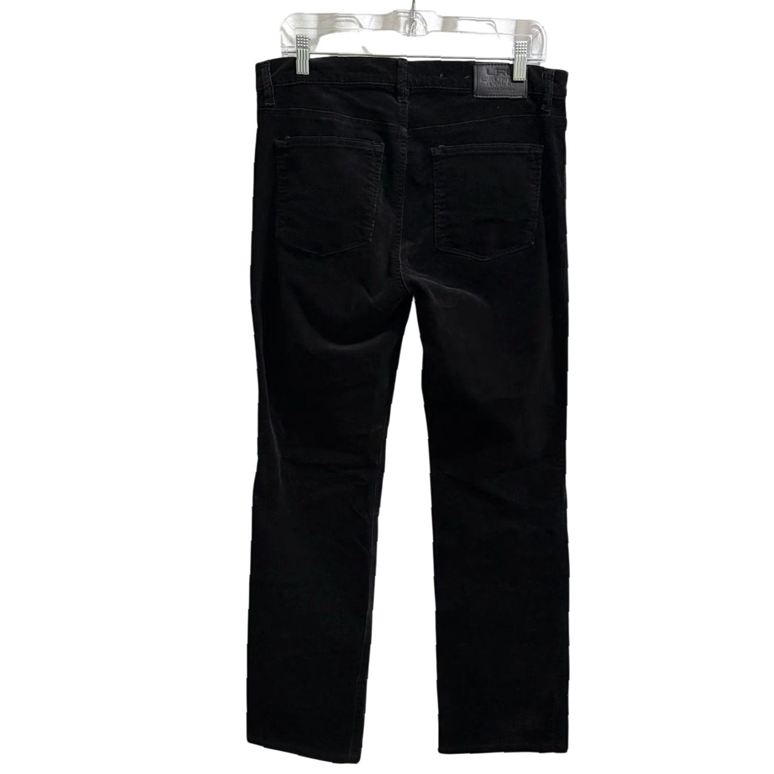 Ralph Lauren Ralph Lauren Pants Womens 10 Black Classic Straight Stretch Corduroy Flat Front Zip Button 31 Inseam Casual Travel Mens Womens Boys Girls Size 32" / US 10 / IT 46 - 2 Thumbnail