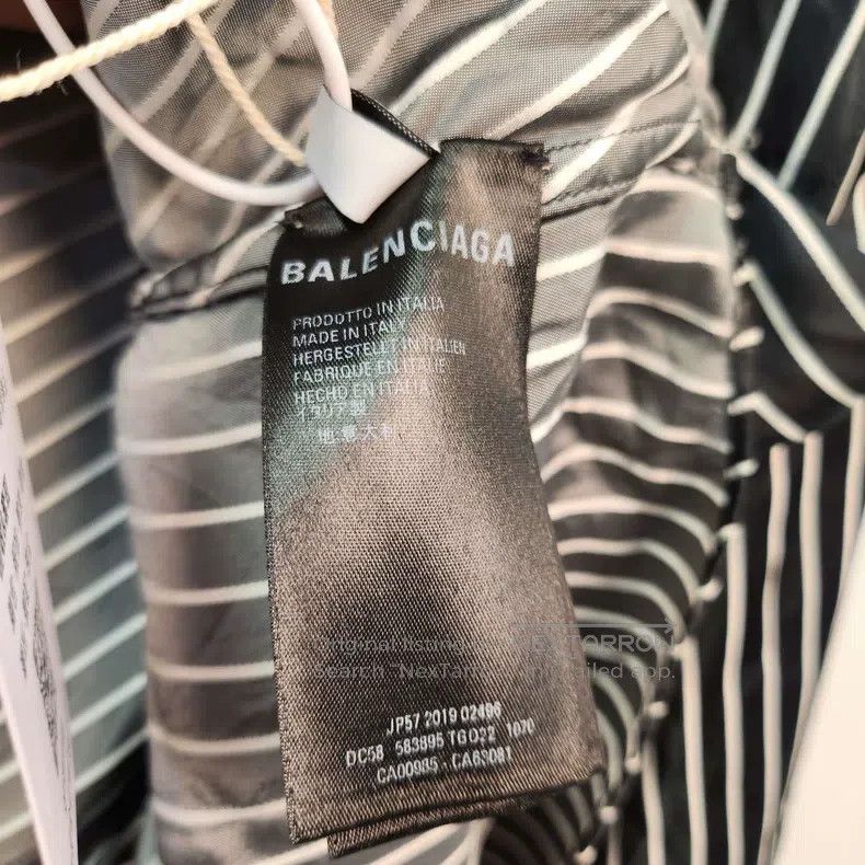 Balenciaga Balenciaga Black and White Striped Shirt Size XS / US 0-2 / IT 36-38 - 3 Thumbnail