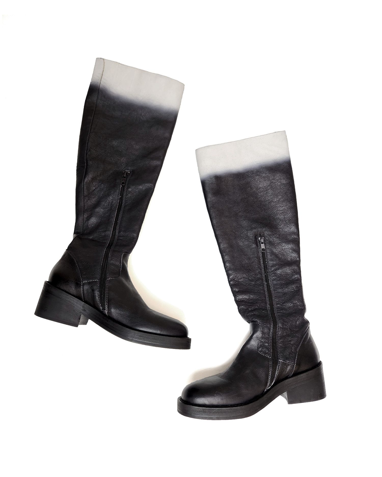 Ann Demeulemeester Ann Demeulemeester Knee-High Ombre Boots Size US 8.5 / IT 38.5 - 2 Thumbnail