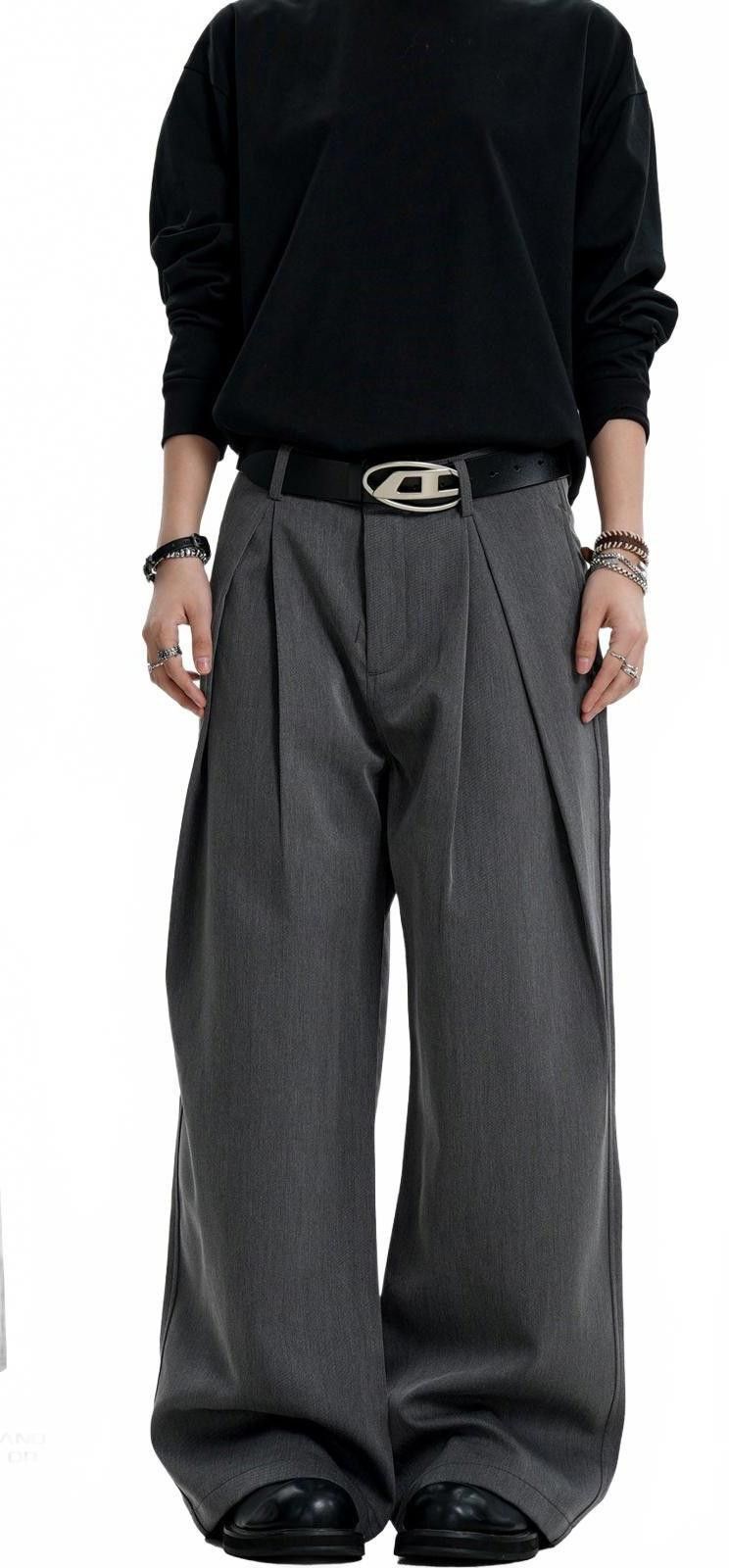 Japanese Brand Wide Leg Pants, High Waist Loose Fit Trousers Size US 32 / EU 48 - 5 Thumbnail