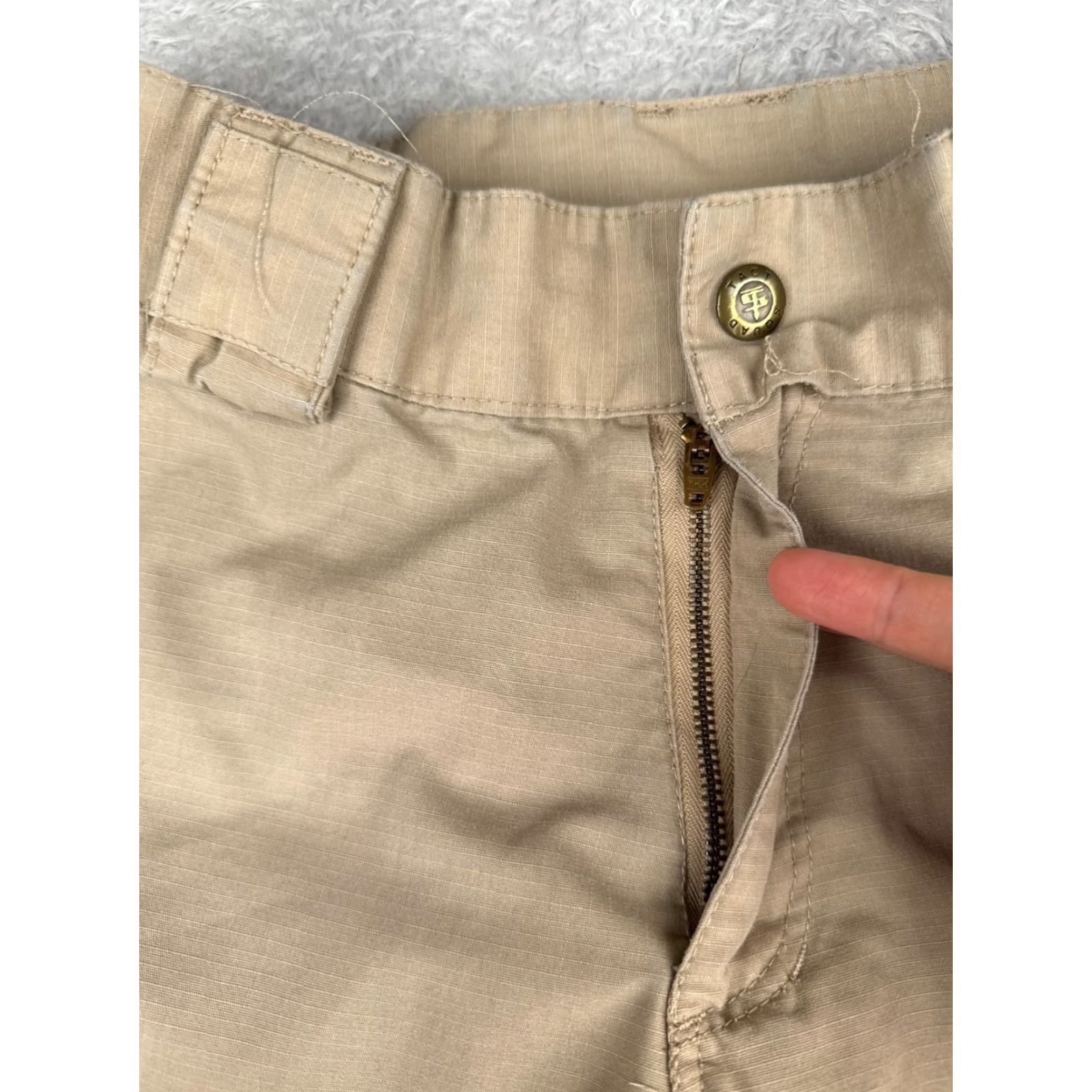 Vintage Tact Squad Cargo Pants Mens 30 Beige Cotton Blend Straight Leg 5-Pocket Workwear Size US 30 / EU 46 - 5 Thumbnail