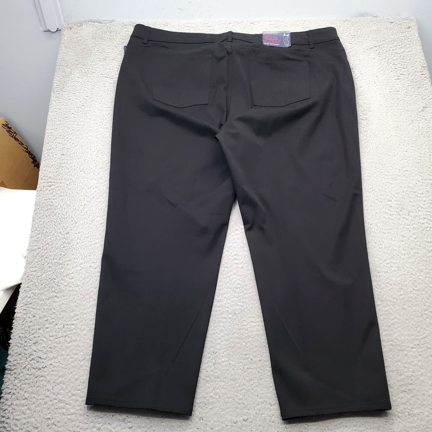 Chaps Chaps Womens 26W Black Slim Fit Mid Rise Comfort Elastic Straight Leg Pants Size 26" / US 2 / IT 38 - 2 Thumbnail