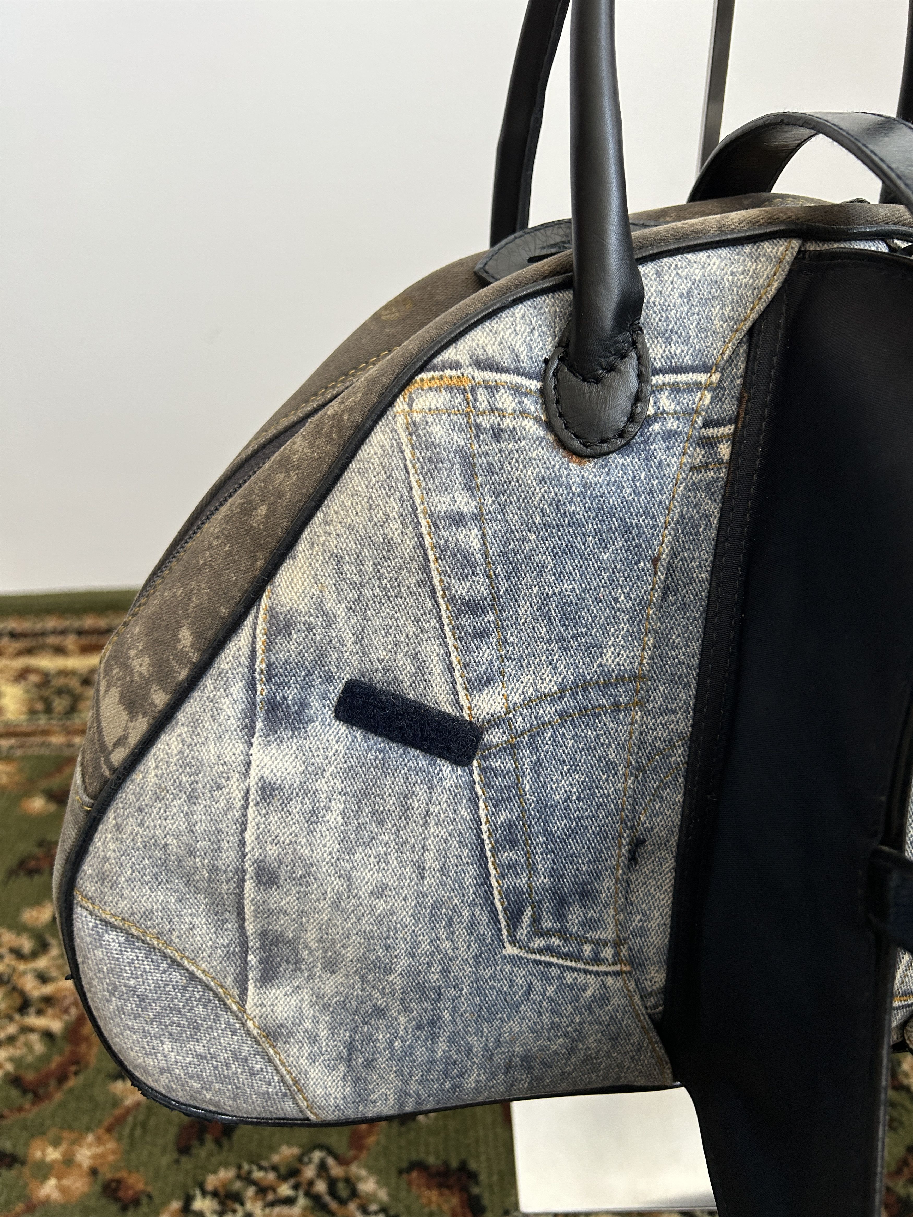 Dior y2k Dior by John Galliano double saddle denim bowling bag Size ONE SIZE - 17 Thumbnail