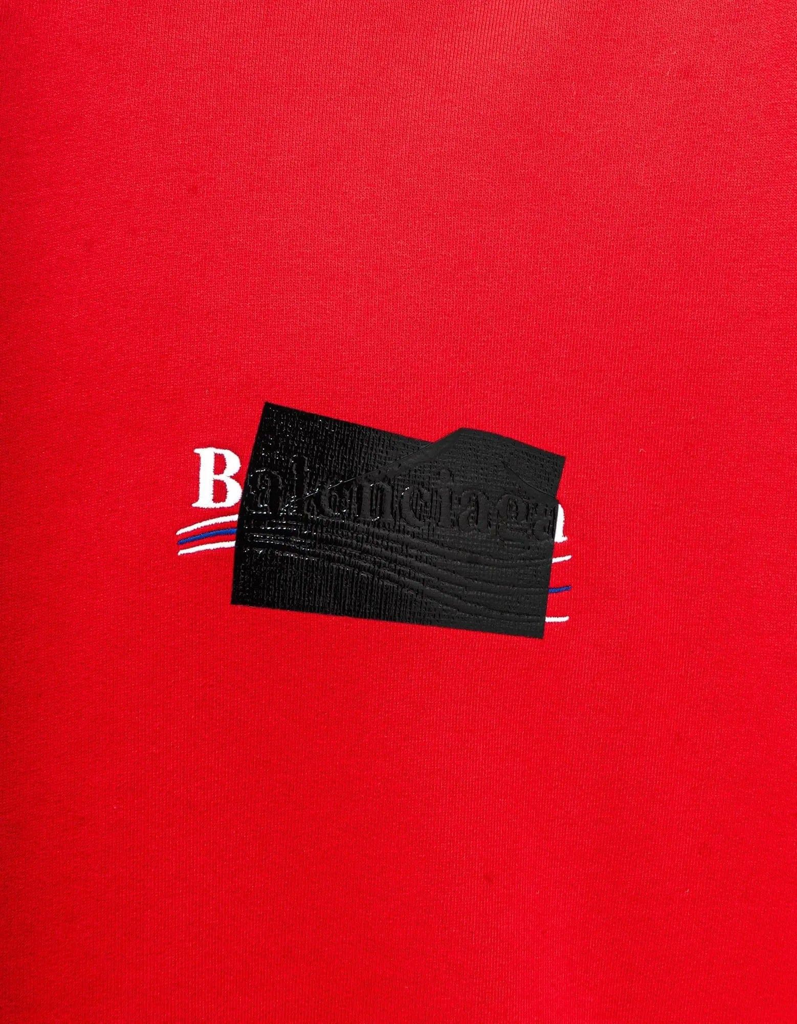 Balenciaga Balenciaga Red Gaffer Logo Large Hoodie Size US S / EU 44-46 / 1 - 4 Thumbnail