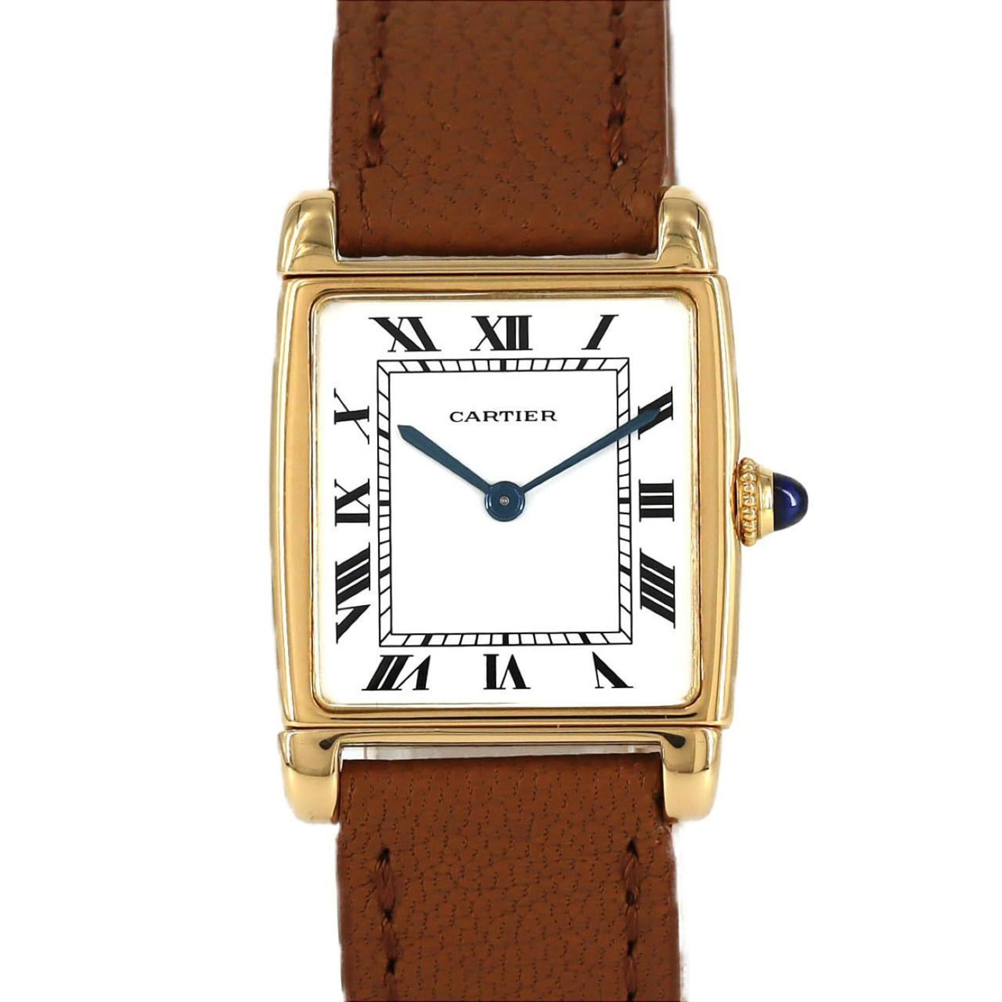Cartier Cartier Tank Reverso LM YG watch, manual winding | Grailed