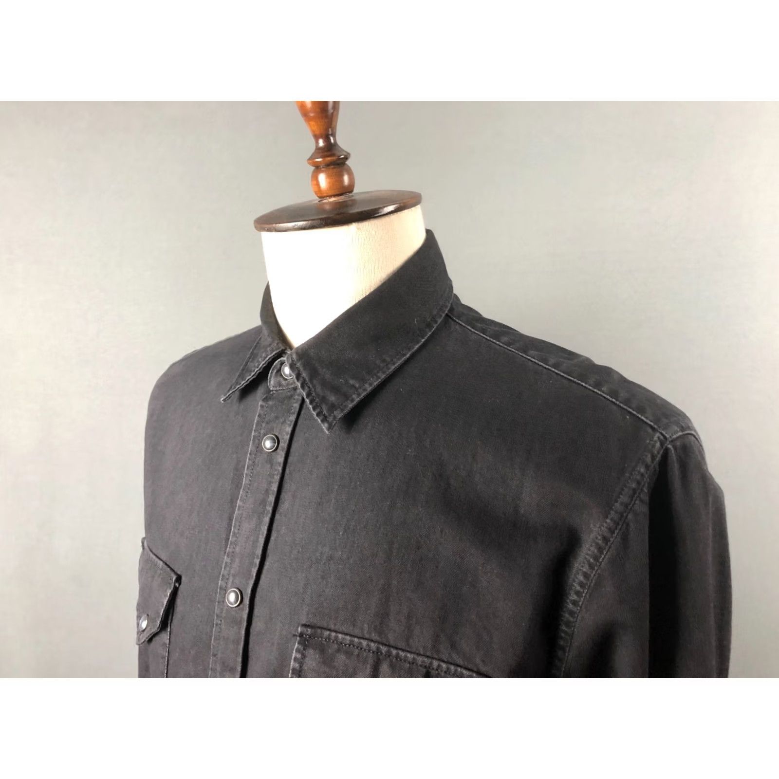 The Kooples The Kooples Pearl Snap Shirt Cotton Men L Black Size US L / EU 52-54 / 3 - 7 Thumbnail