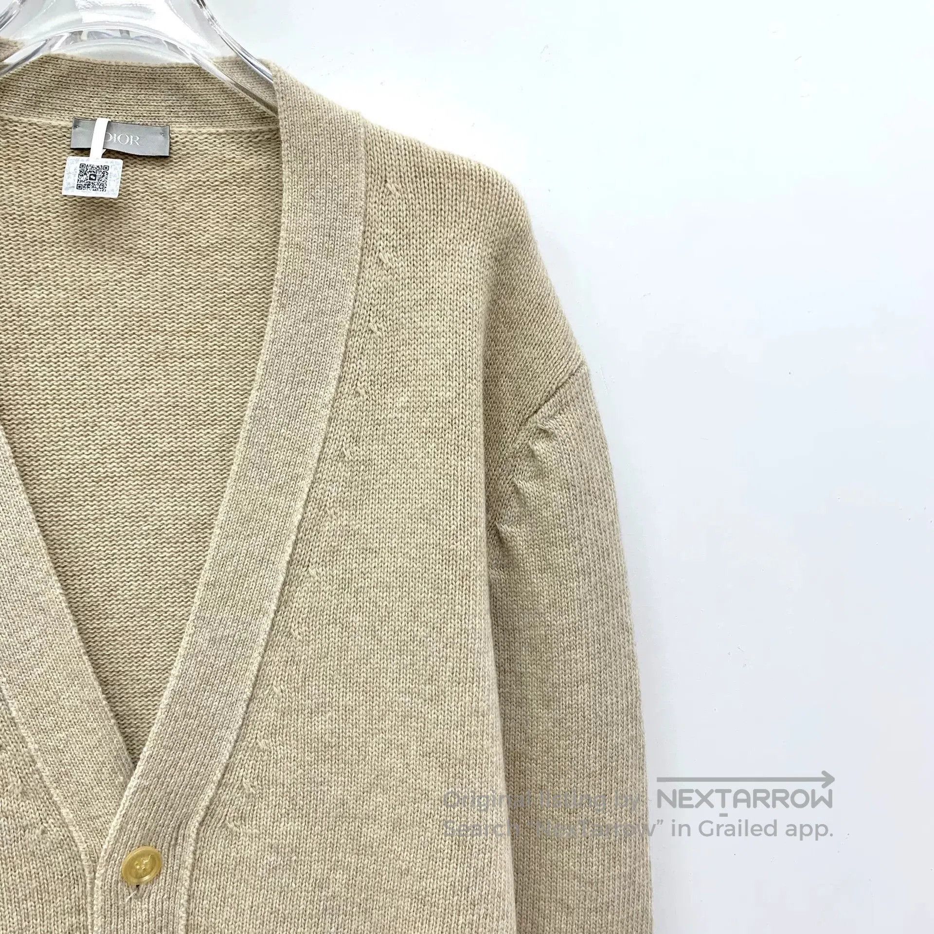 Dior Dior Oatmeal Logo Wool Knit Cardigan. Size US M / EU 48-50 / 2 - 3 Thumbnail