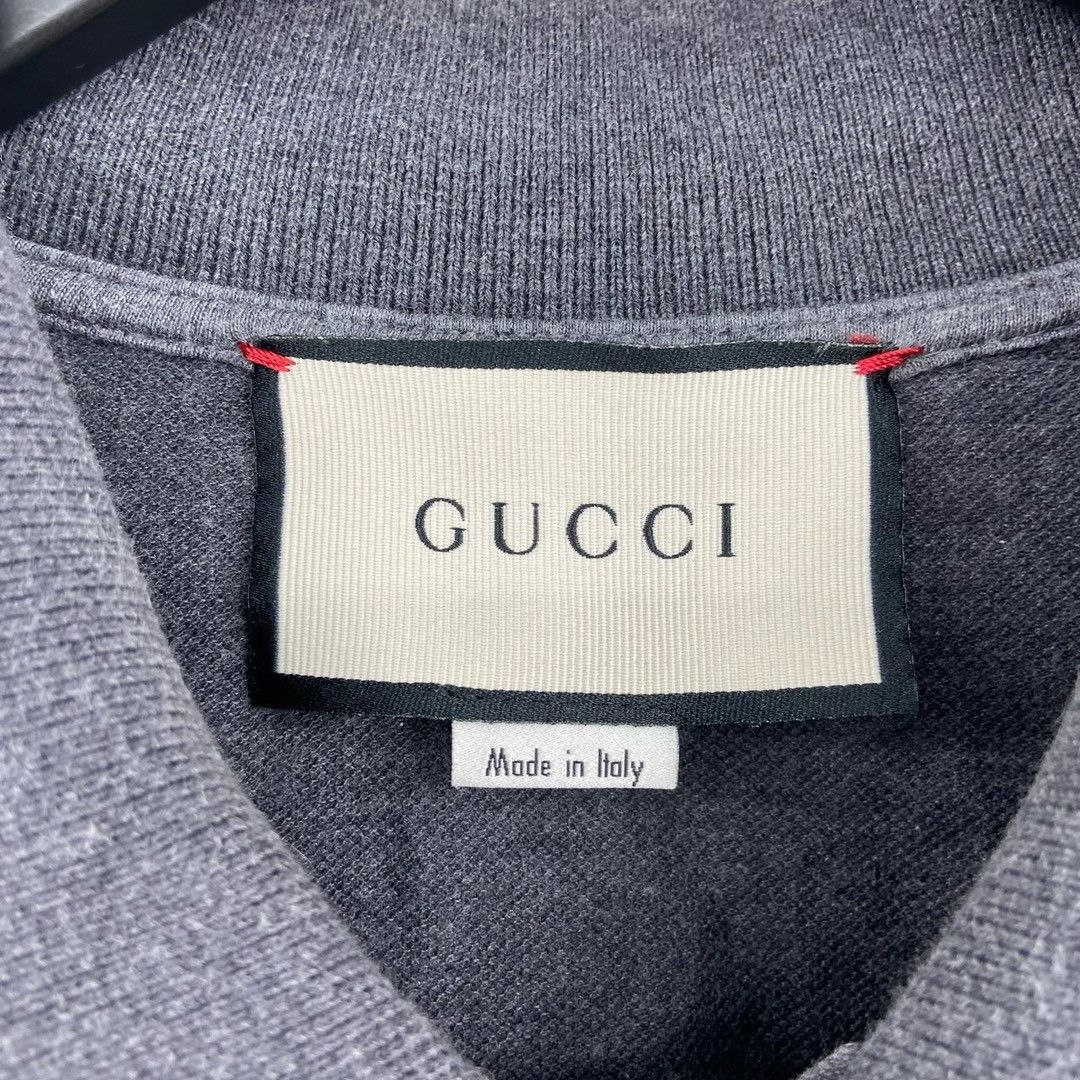 Gucci Gucci gray chest shield letter embroidery short-sleeved POL Size US XXL / EU 58 / 5 - 4 Thumbnail